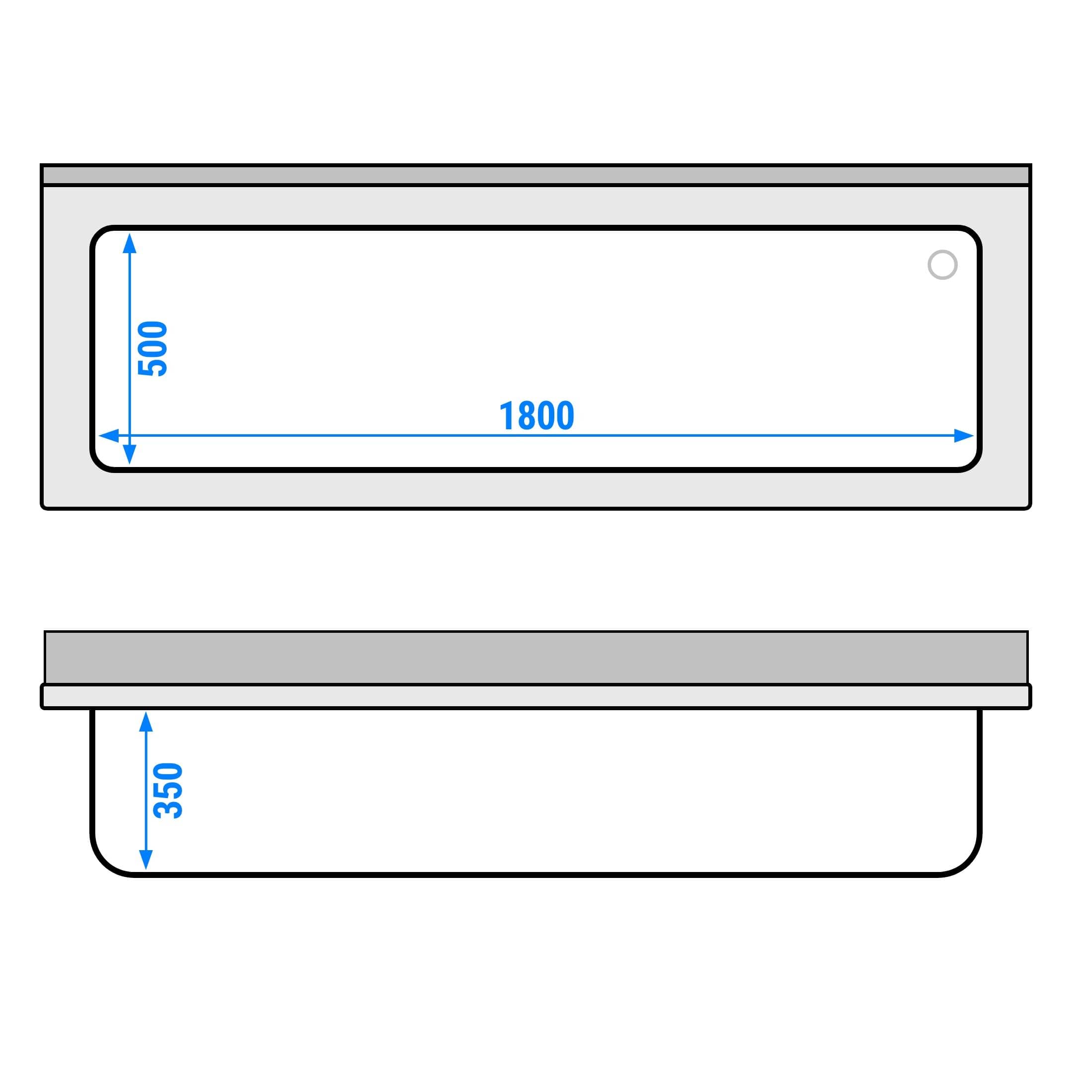Chiuvetă PREMIUM - 2000x700mm - cu 1 cuvă — 11