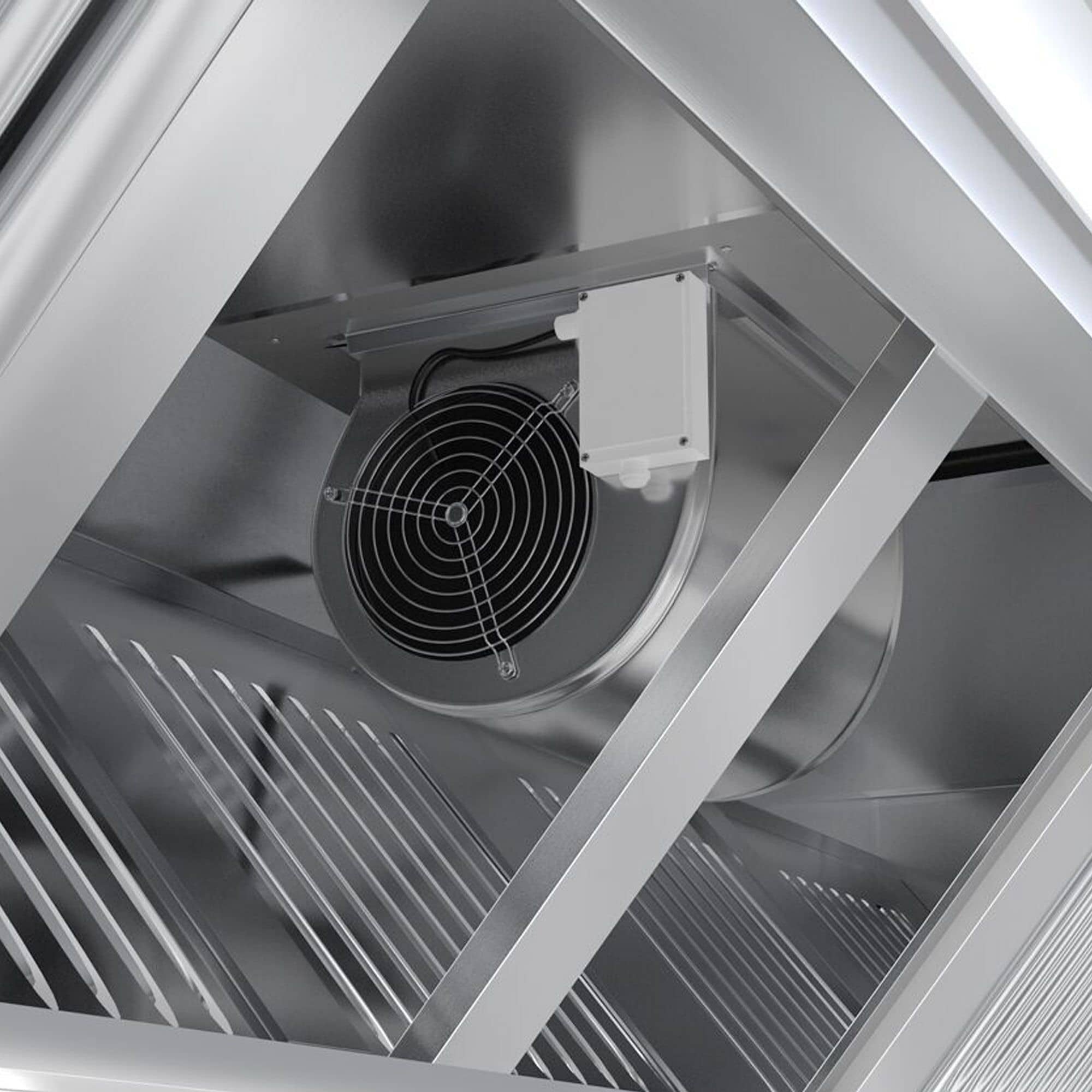 Hota de tavan cu motor – 2200 mm – cu regulator extern, filtru și lampă — 6