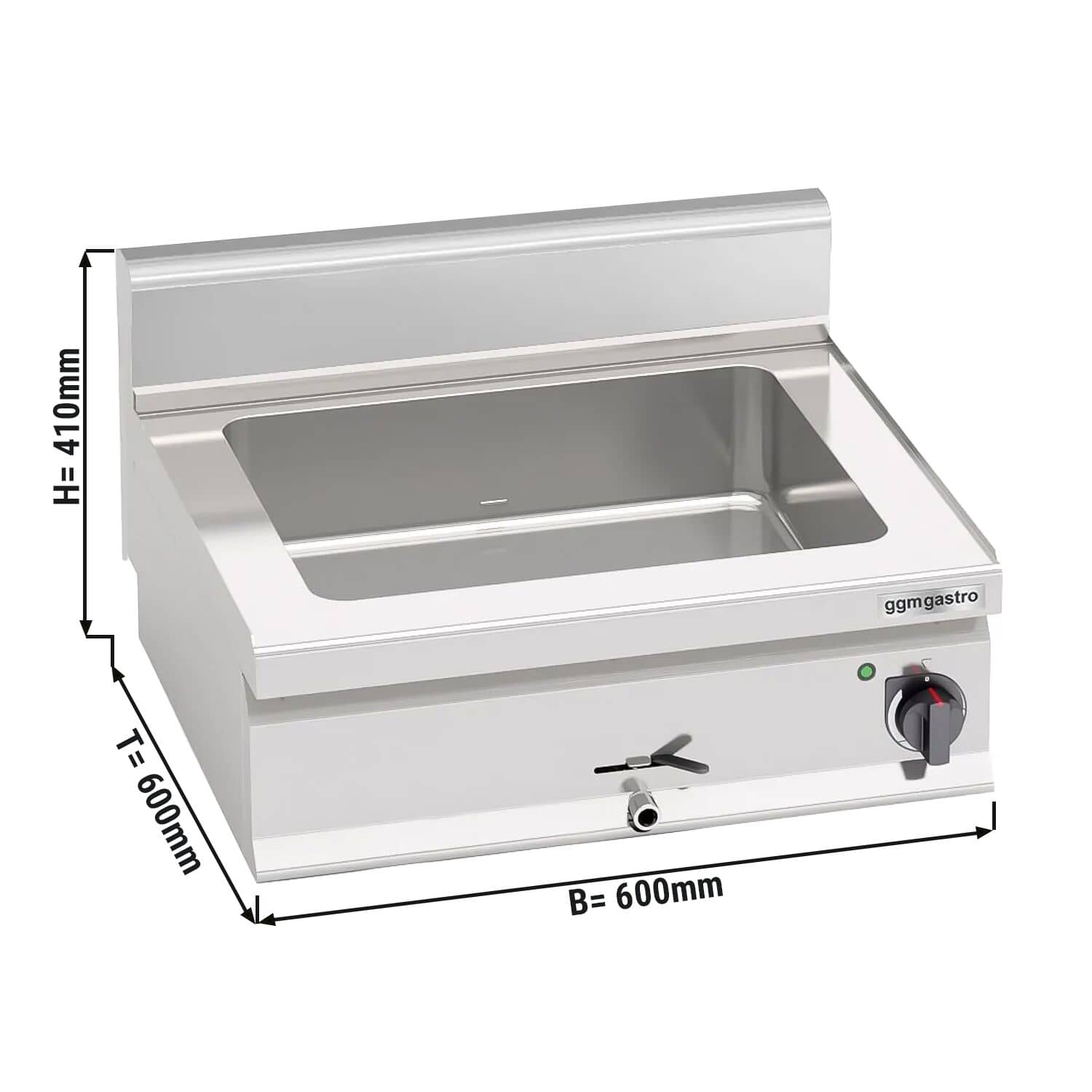 Bain-Marie electric - 1,2 kW - 6x GN 1/4 — 3