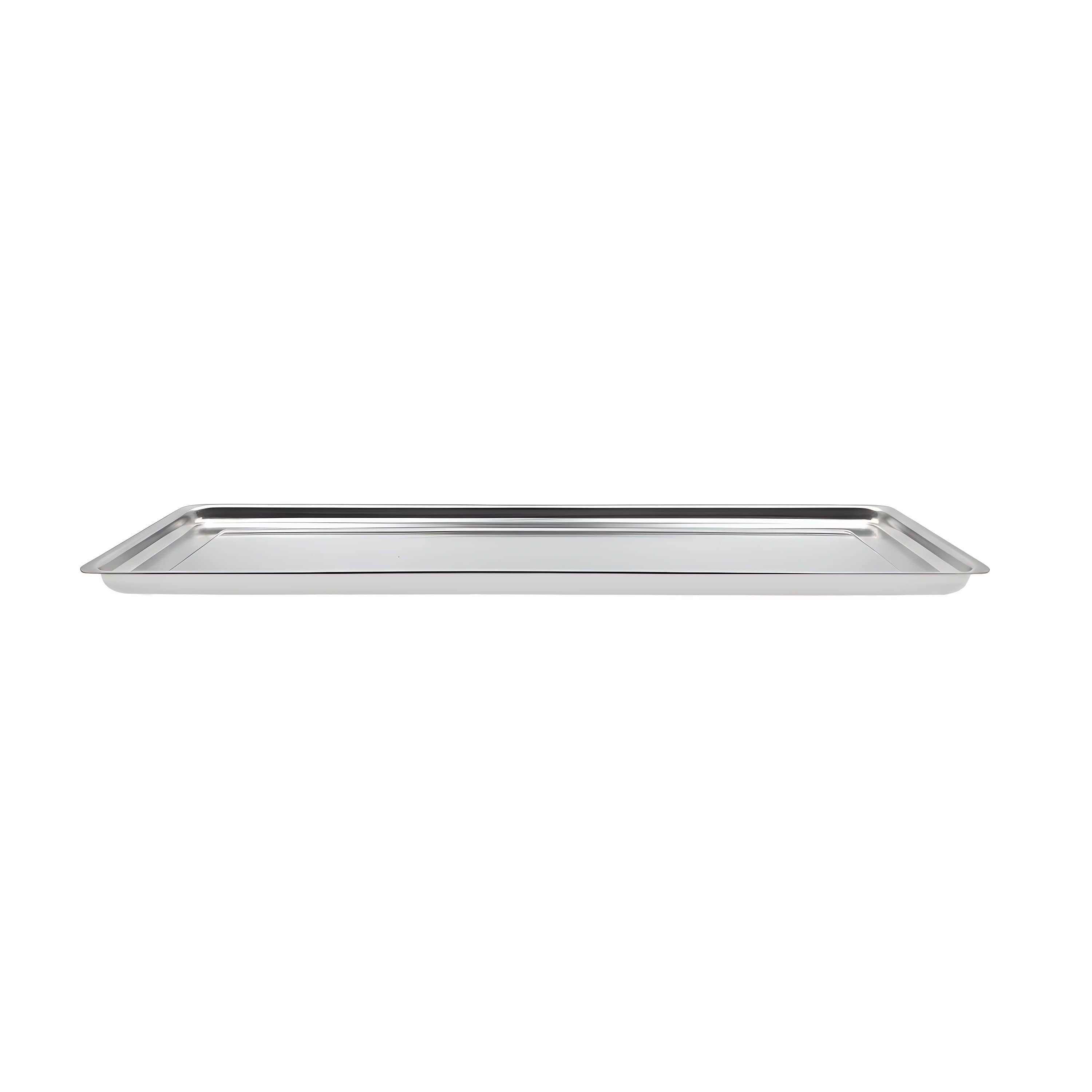 Platou servire - oțel inoxidabil - dreptunghiular - cu margine - 820x270 mm - Adâncime: 20 mm — 4