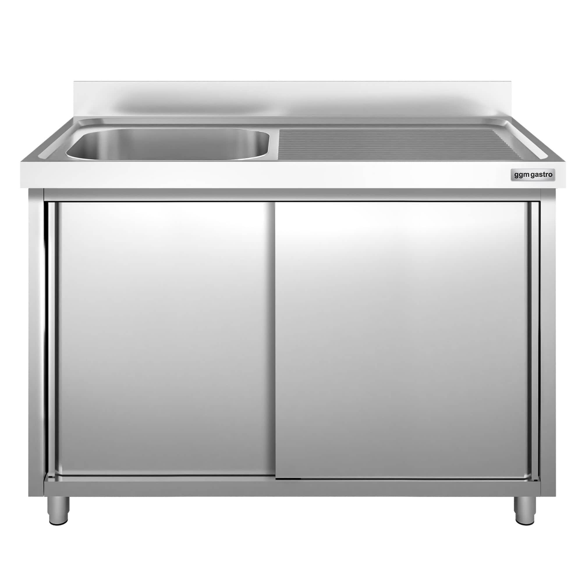 Chiuvetă tip dulap PREMIUM - din oțel inoxidabil - 1400x700 mm - cu 1 cuvă pe stânga — 5