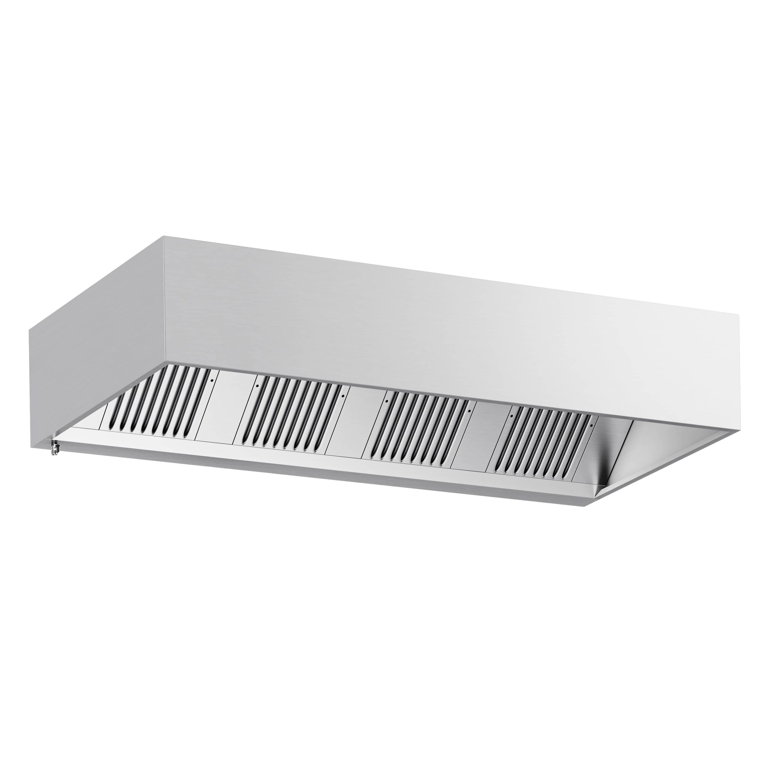 Hotă tip cutie - 2400 mm - cu filtre labirint & iluminare LED — 2