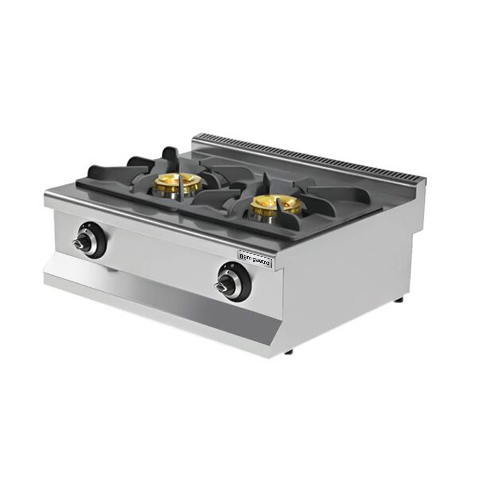 Mașină de gătit / Aragaz profesional pe gaz - 800x700x(H)425 mm - 17,3 kW - 2 arzătoare — 4