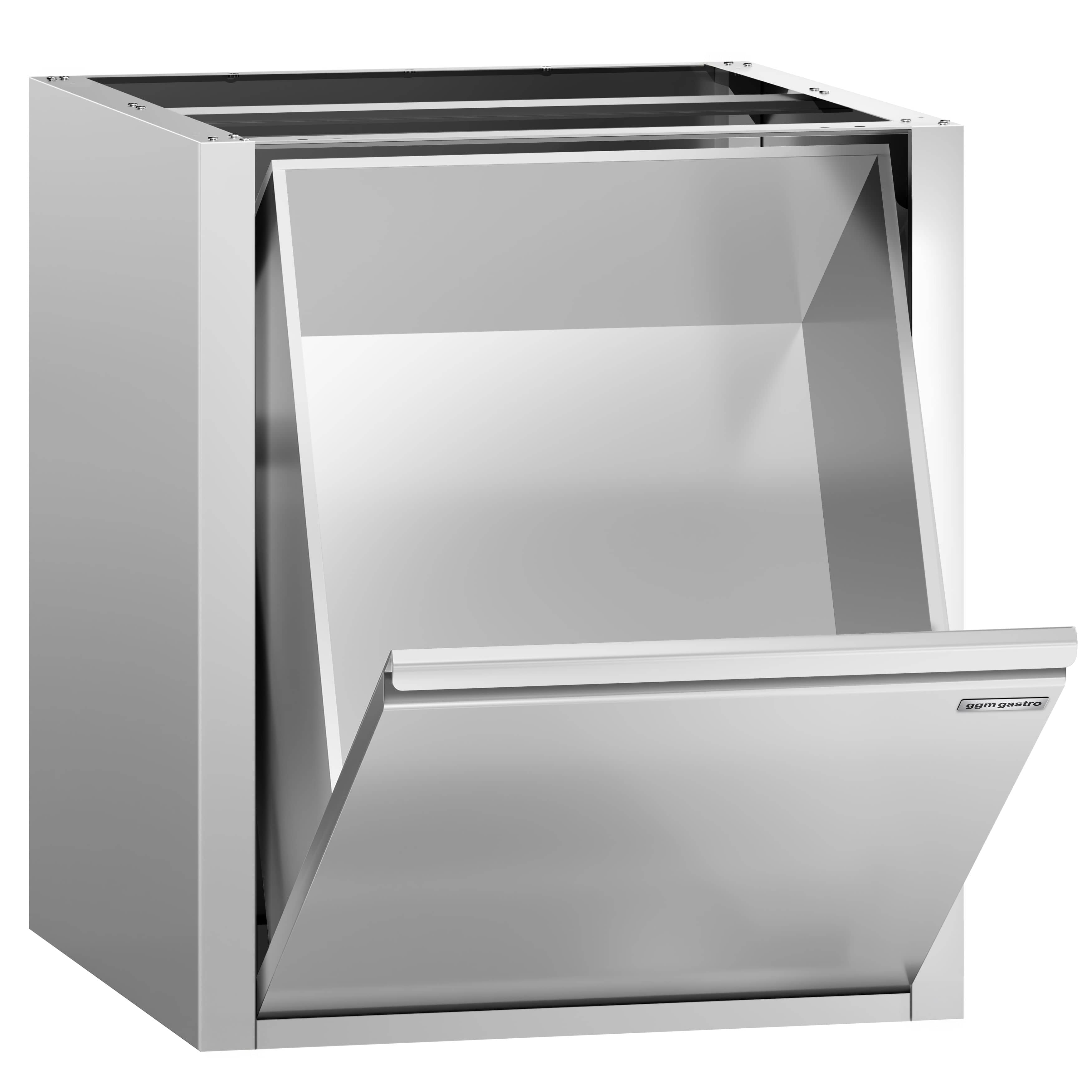 Coș de gunoi - sub blat - 400x660x(H)585 mm - oțel inoxidabil — 4