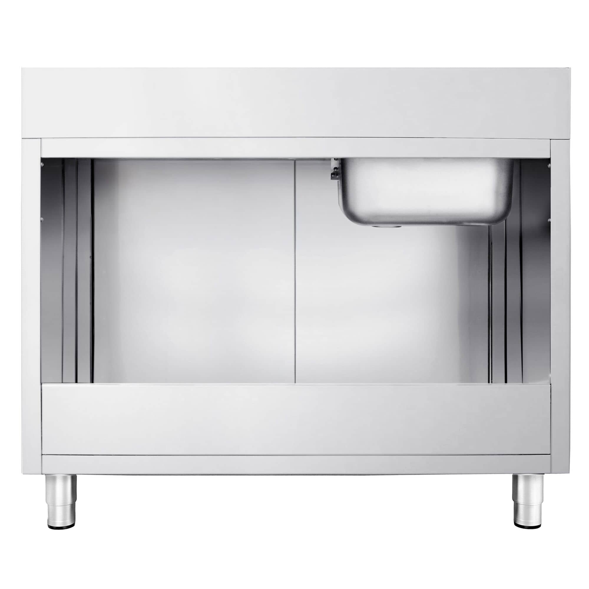 Chiuvetă tip dulap PREMIUM - din oțel inoxidabil - 1400x700 mm - cu 1 cuvă pe stânga — 7