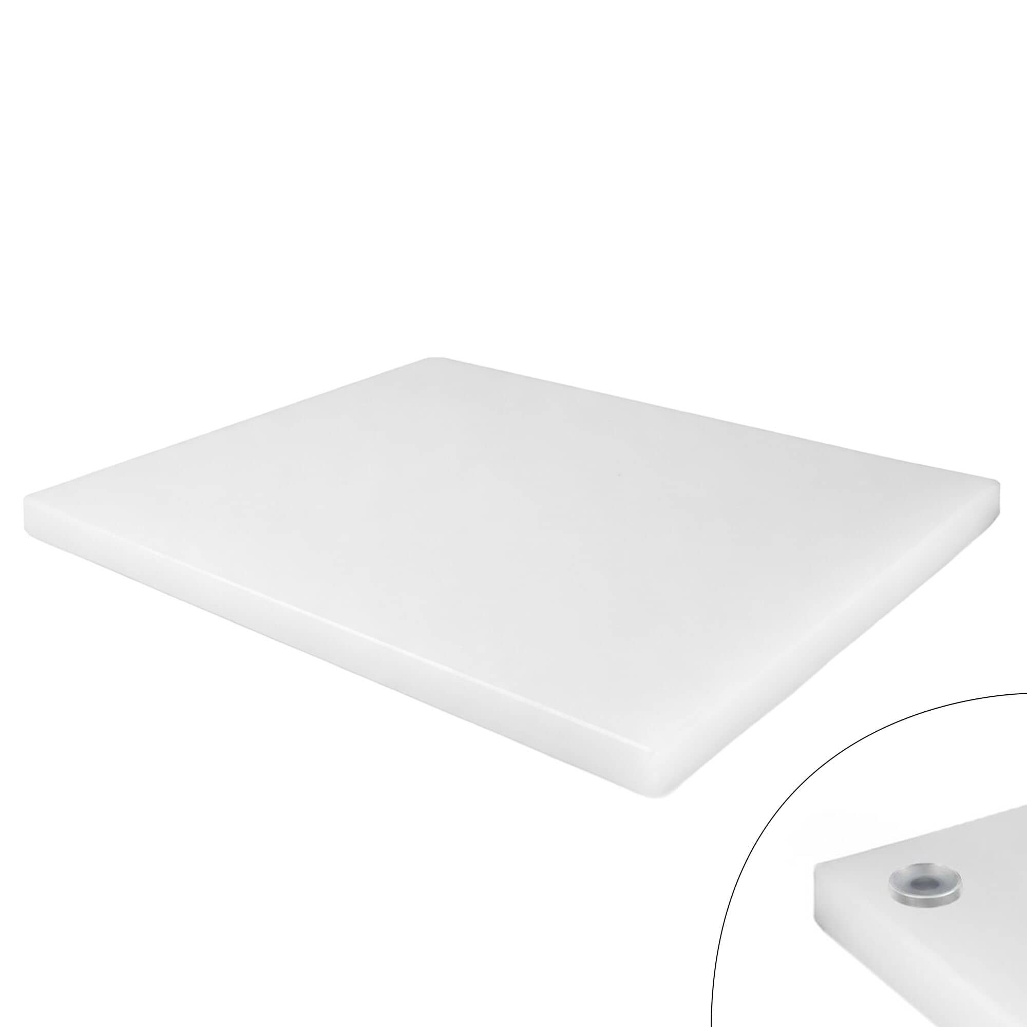 Tocător HACCP - 300x500 mm - grosime: 20 mm - polietilenă HDPE 500 - alb - anti‑alunecare — 2