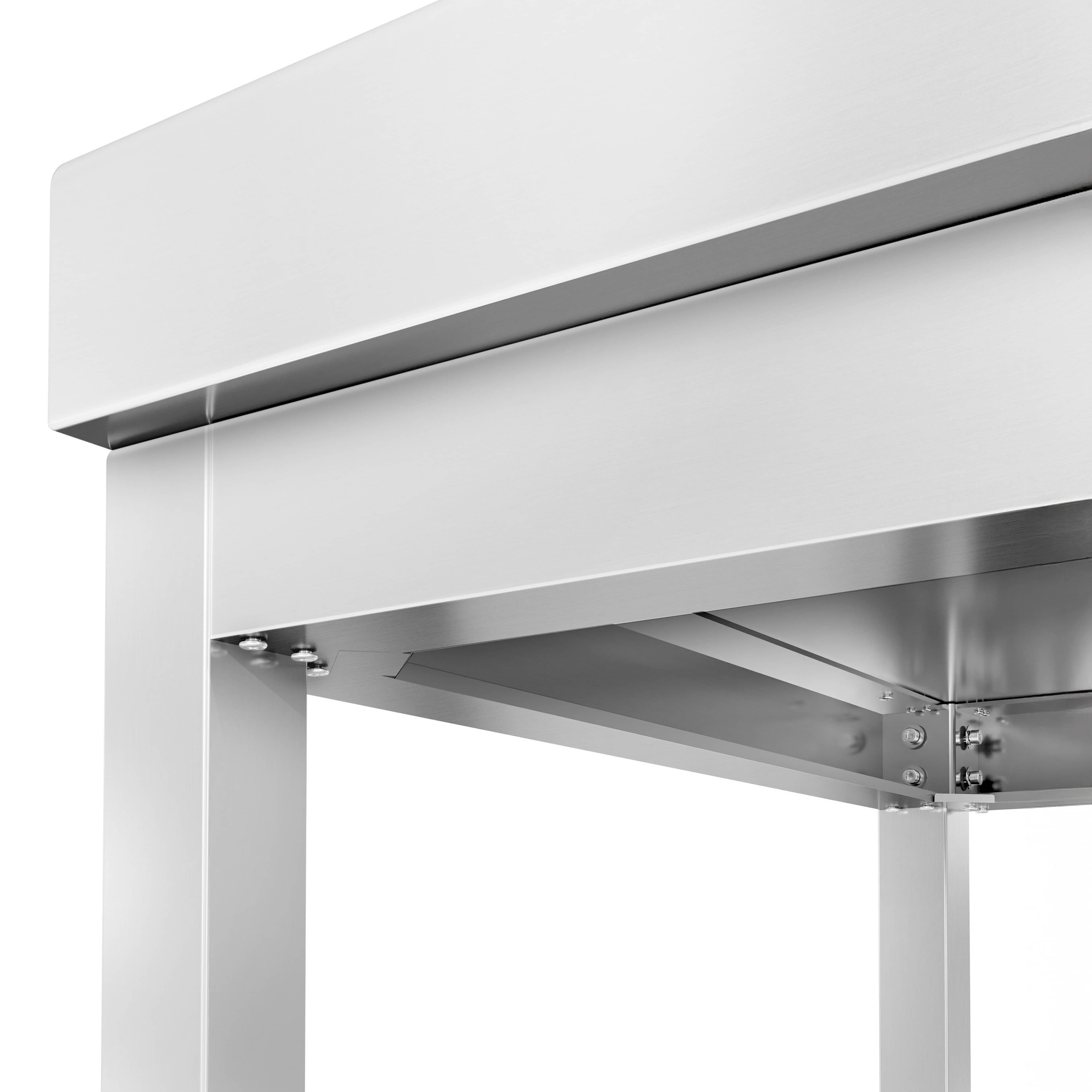 Masă de lucru inox PREMIUM cu dosar și poliță inferioară 2000x700 mm GGM Gastro, Germania — 7