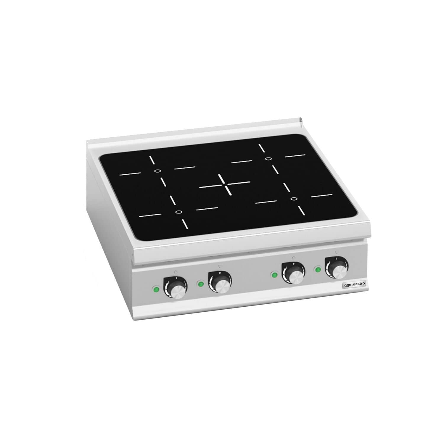 Mașină de gătit / Aragaz cu inducție - seria 900 - 800x900x320 mm aparat de banc/pentru masă - 20 kW - 4 zone de inducție — 2
