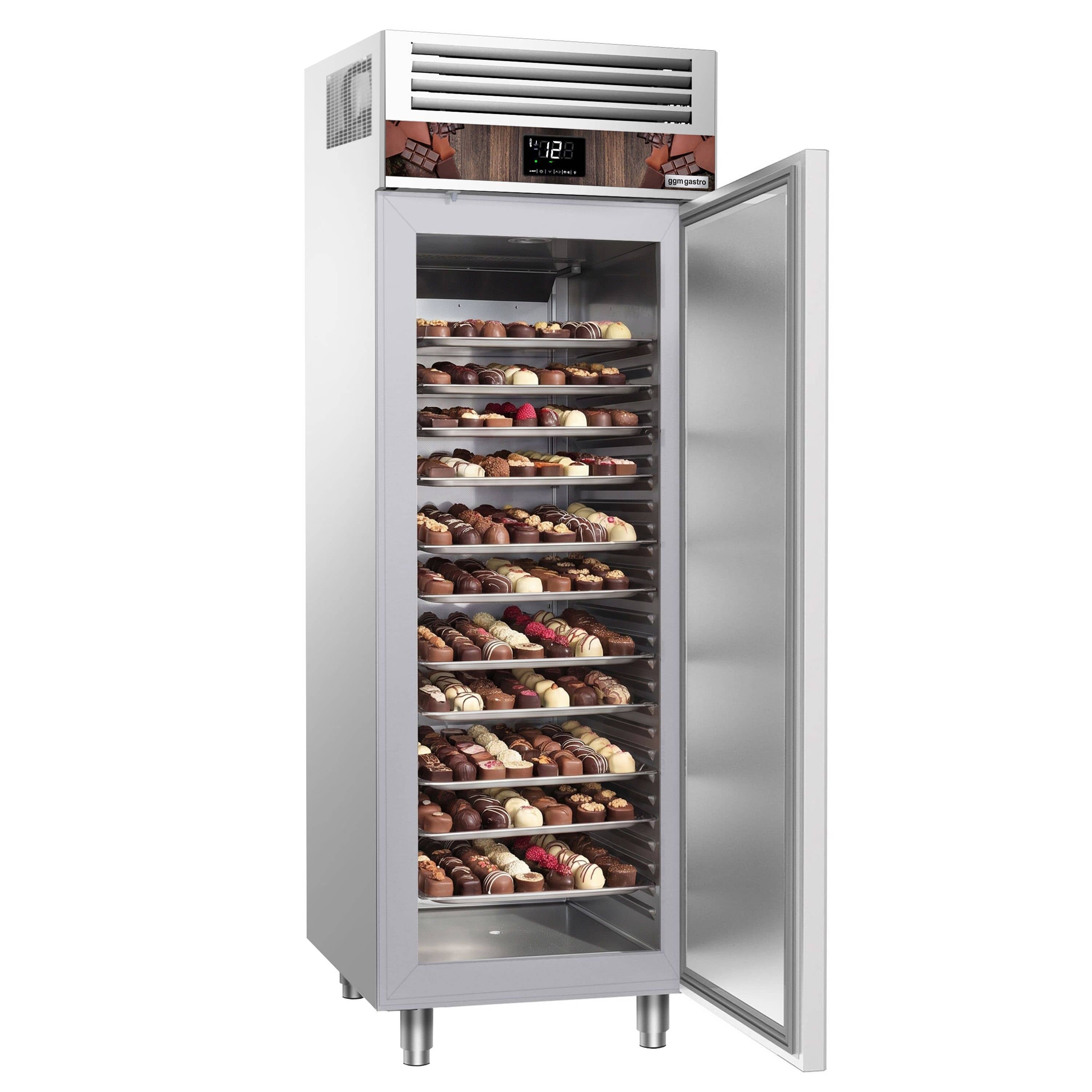 Frigider pentru ciocolată din oțel inoxidabil PREMIUM - GN 2/1 - 700 litri - cu 1 ușă — 4