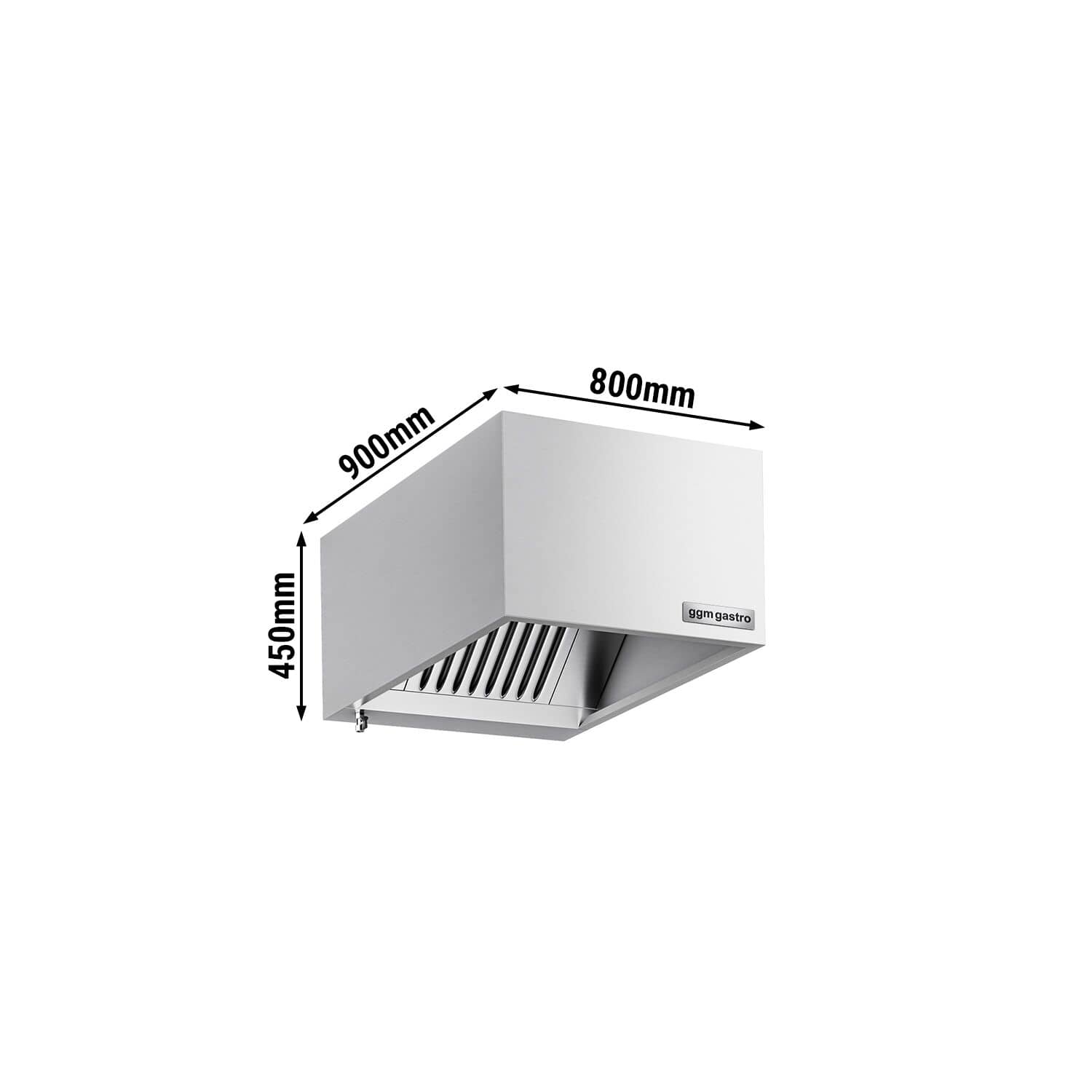 Hotă tip cutie – 800 mm – cu filtru și lampă — 3