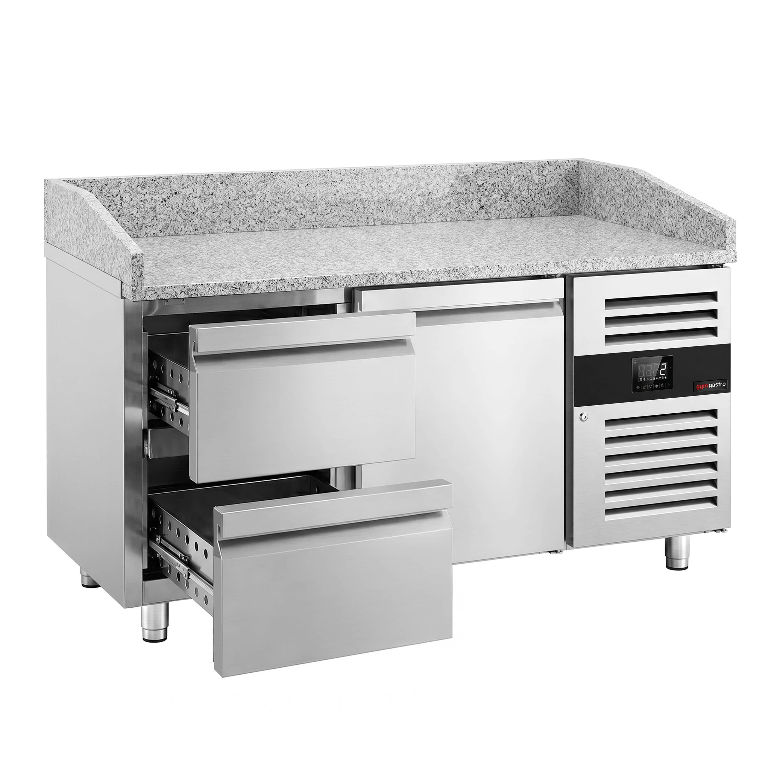 Masă frigorifică pentru pizza ECO – 1500 x 800 mm – cu 1 ușă și 2 sertare — 4
