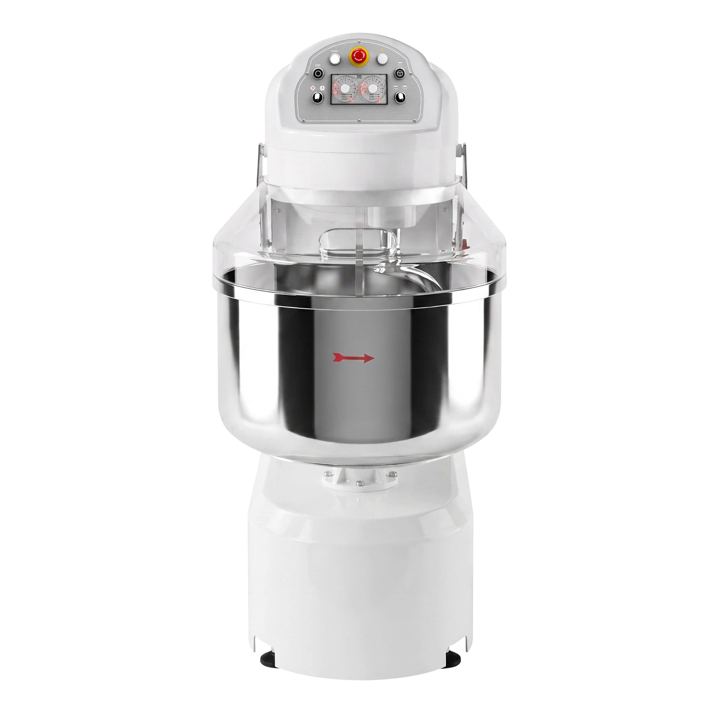 Mașină de frământat aluat în spirală pentru brutării – 131 litri / 80 kg – 2 viteze – cu cuvă fixă — 5