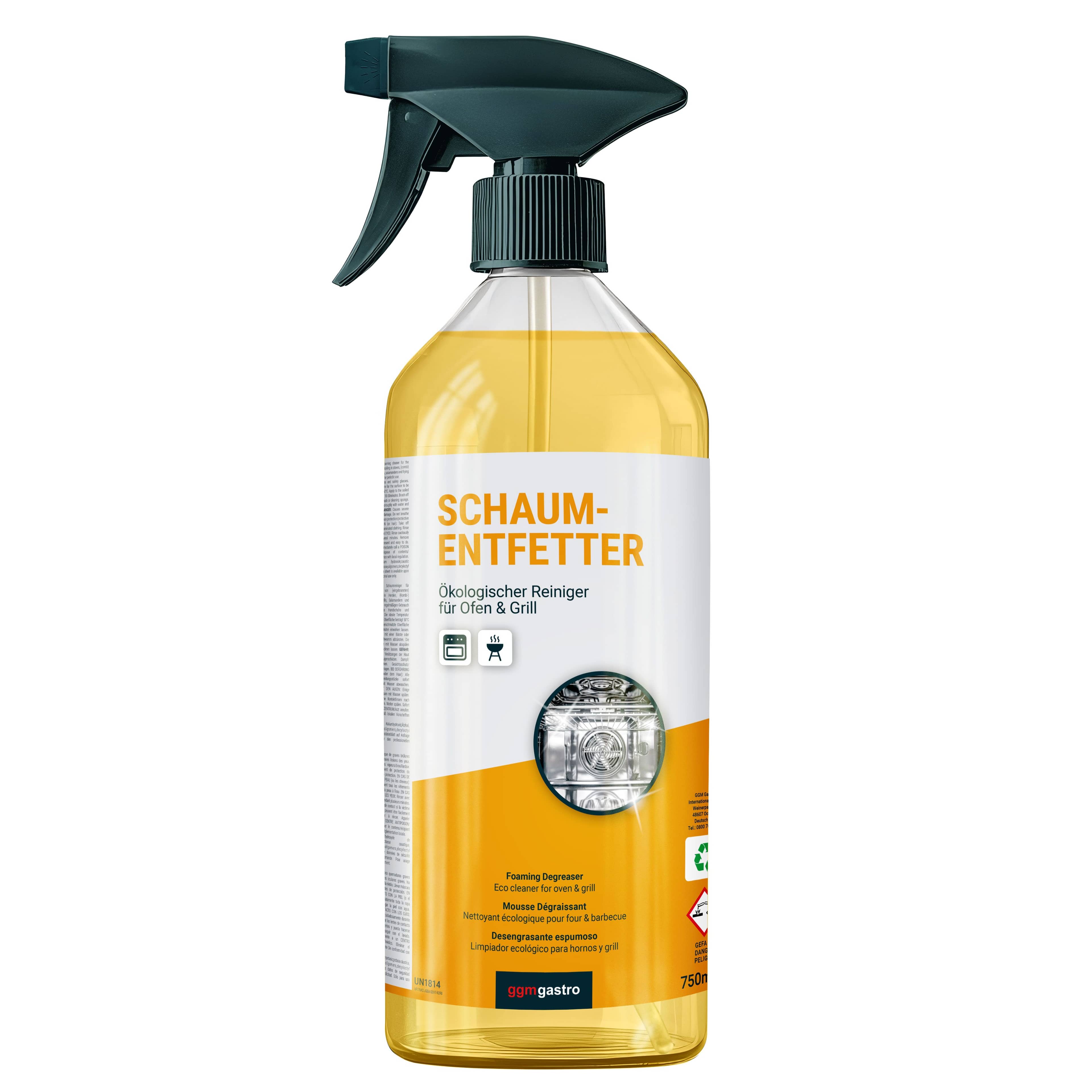 (6 bucăți) Detergent spumant - Produs de curățat pentru cuptor și grătar, 750 ml fiecare - Ecologic — 3