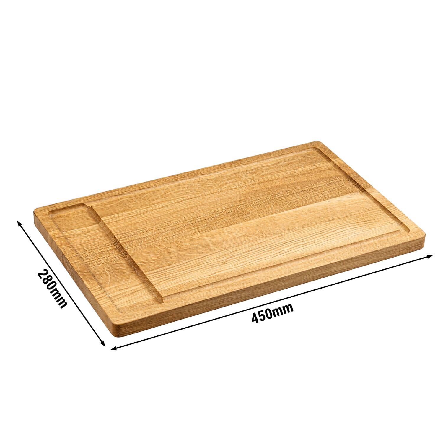 (3 bucăți) Tocător de lemn de stejar – 450x280x20 mm — 3