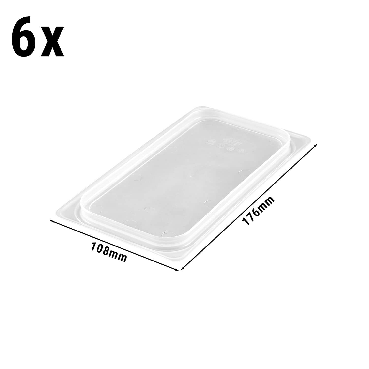 (6 bucăți) CAMBRO | Camwear® capac GN din polipropilenă 1/3 - etanș - lăptos — 4