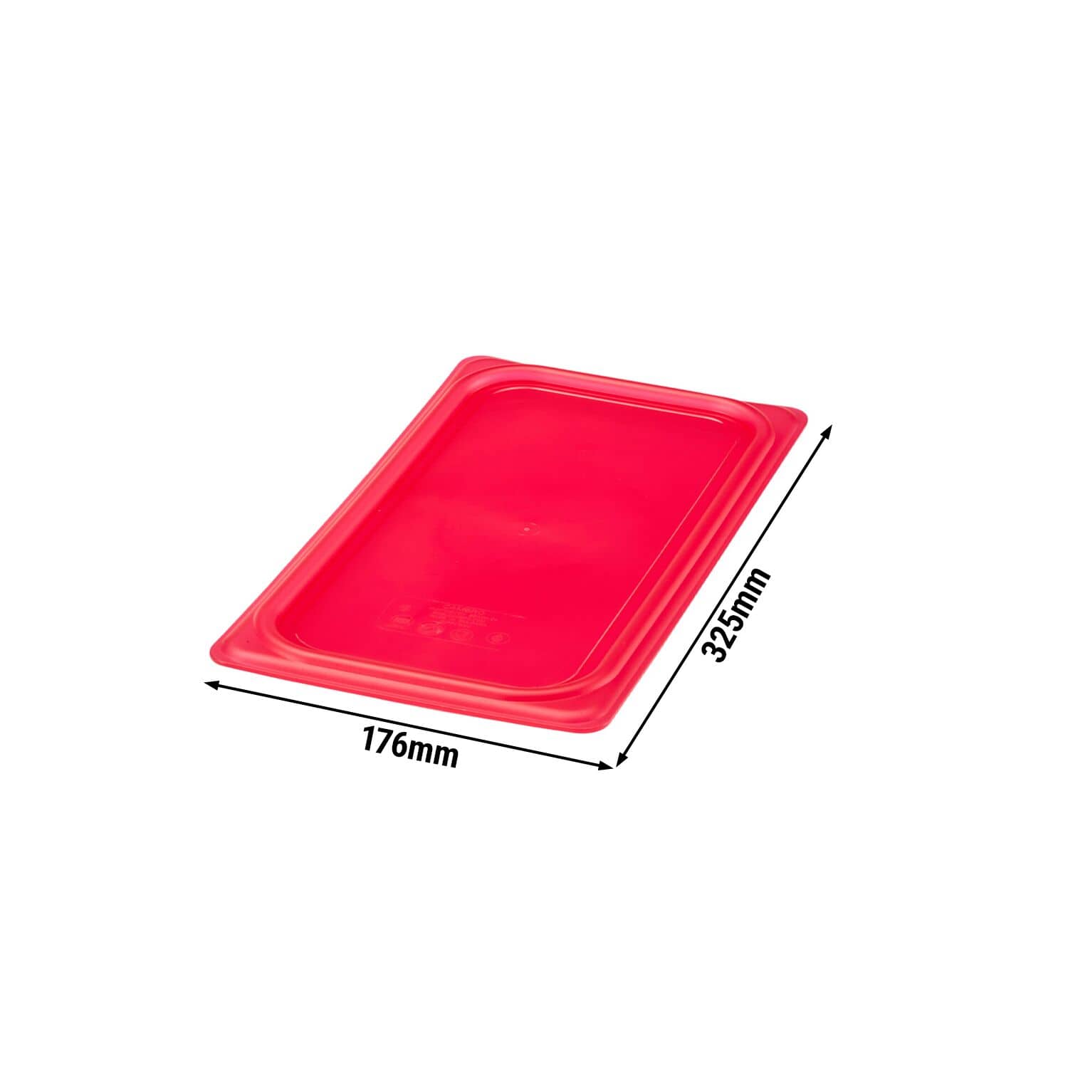 (6 bucăți) CAMBRO | SafeTrak - Capac din polipropilenă GN 1/3 - Roșu — 3