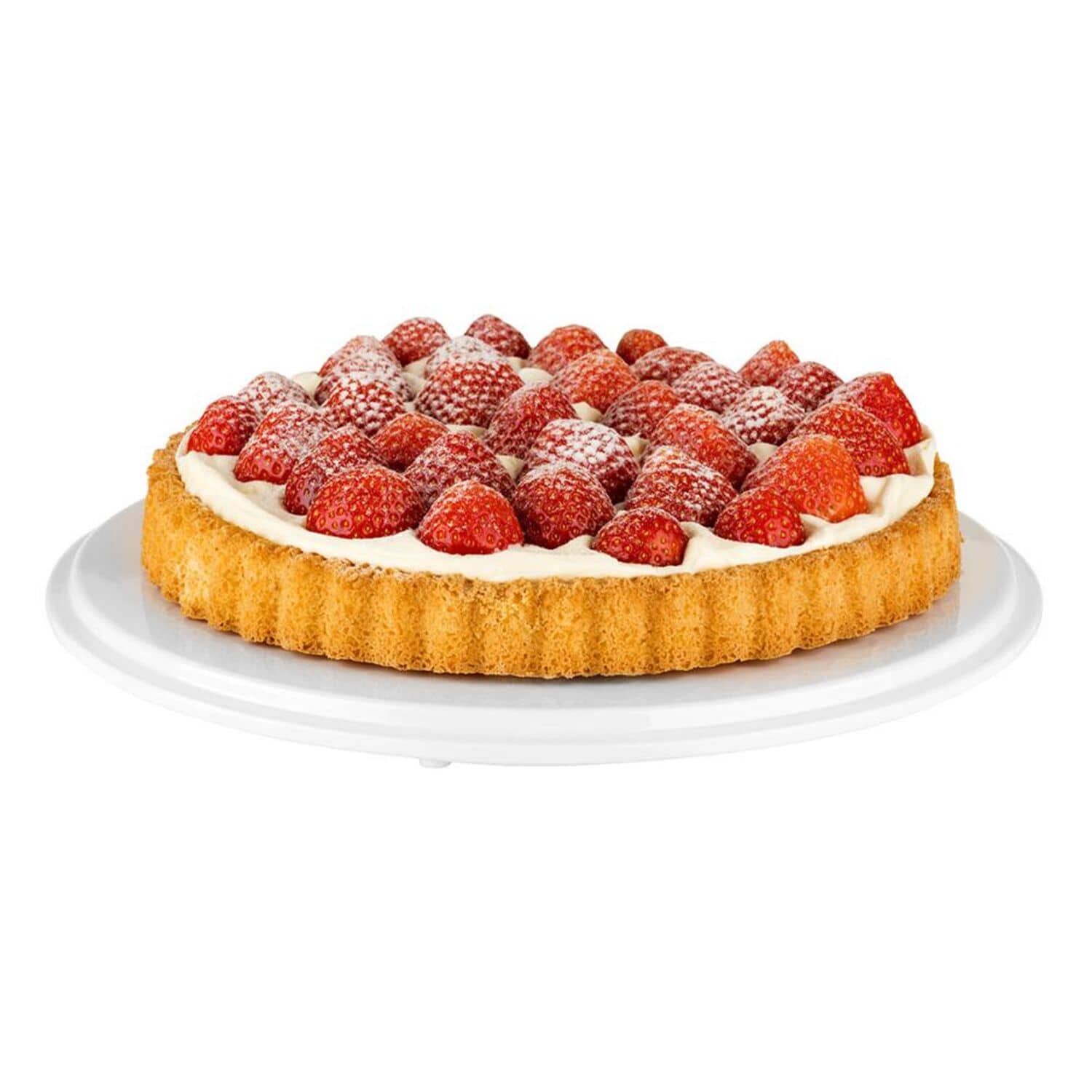 Platou tort - melamină - Ø 310 mm - rotund - Înălțime: 35 mm - alb — 2