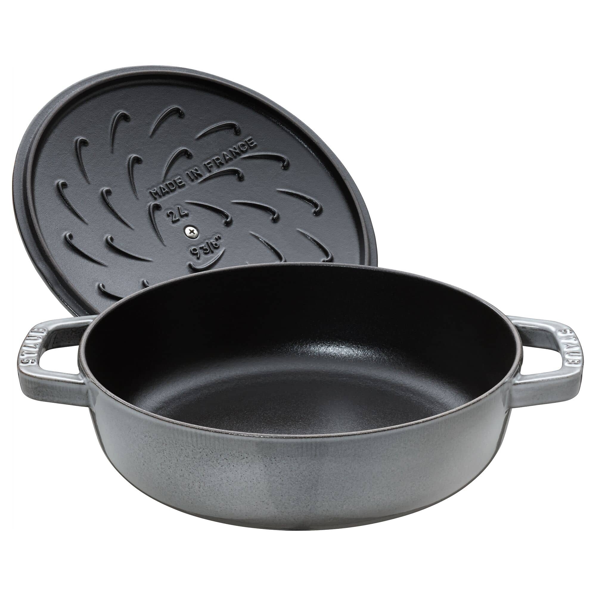 PRAF | BRAISERS - Prăjitor cu structură Chistera Drop - 280 mm - Fontă - Gri grafit — 5