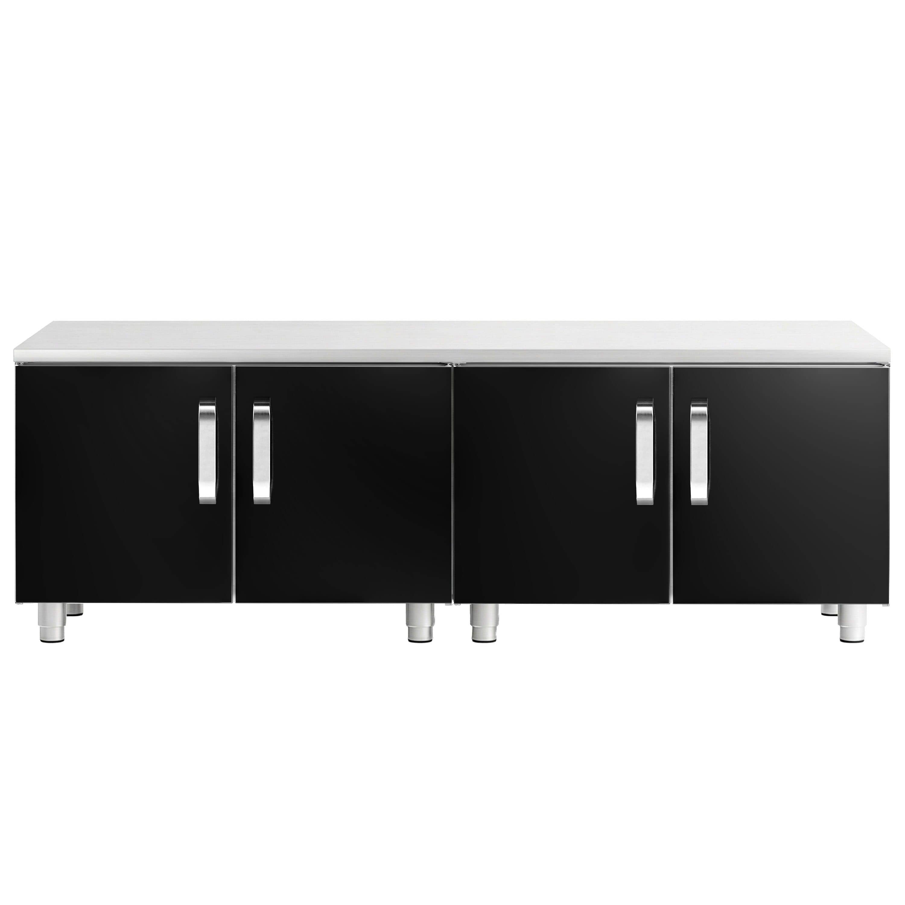 Structură din oțel inoxidabil – 1600 mm – 4 uși – Negru — 5