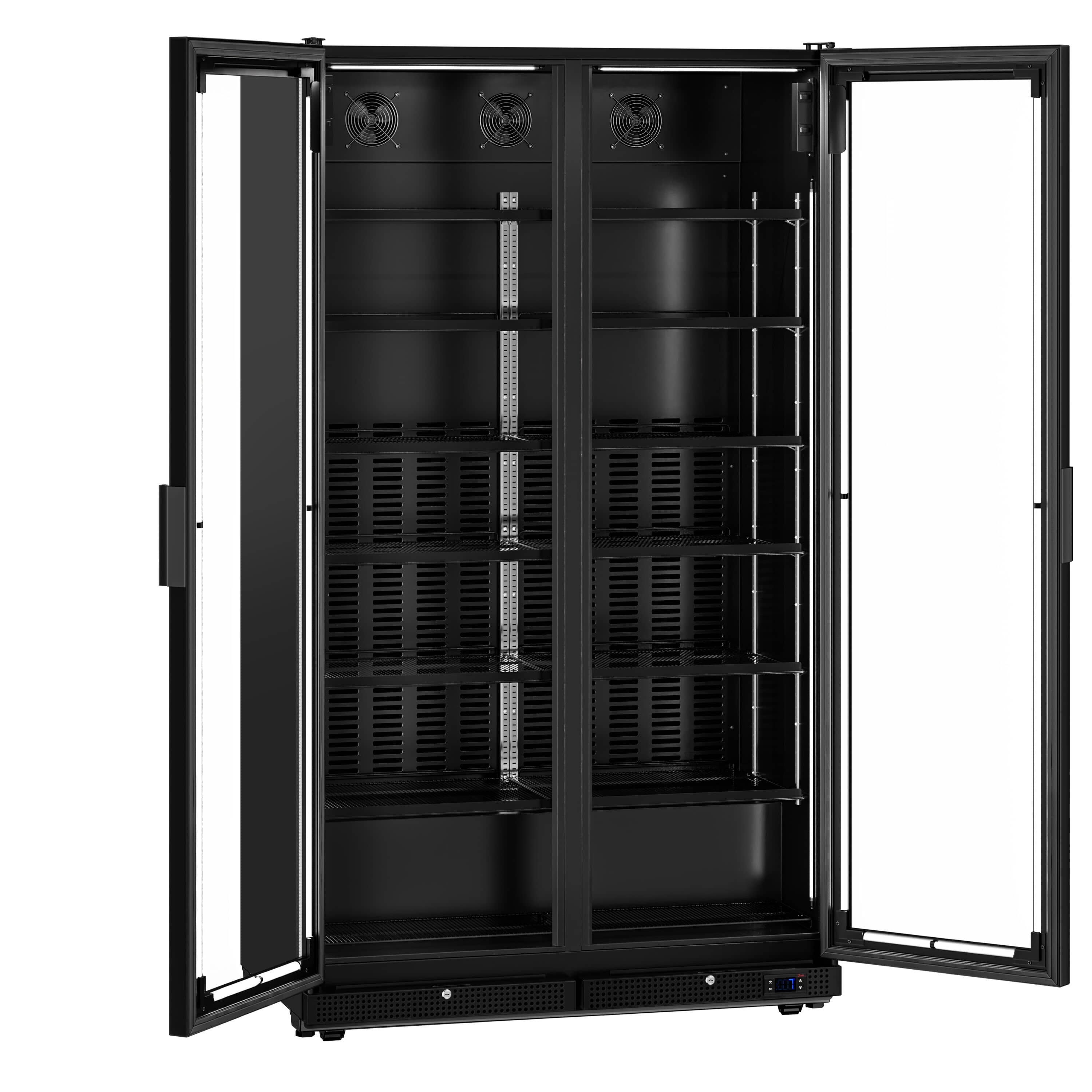 Frigider pentru băuturi – 1230 litri – design fără ramă – cu 2 uși din sticlă — 5