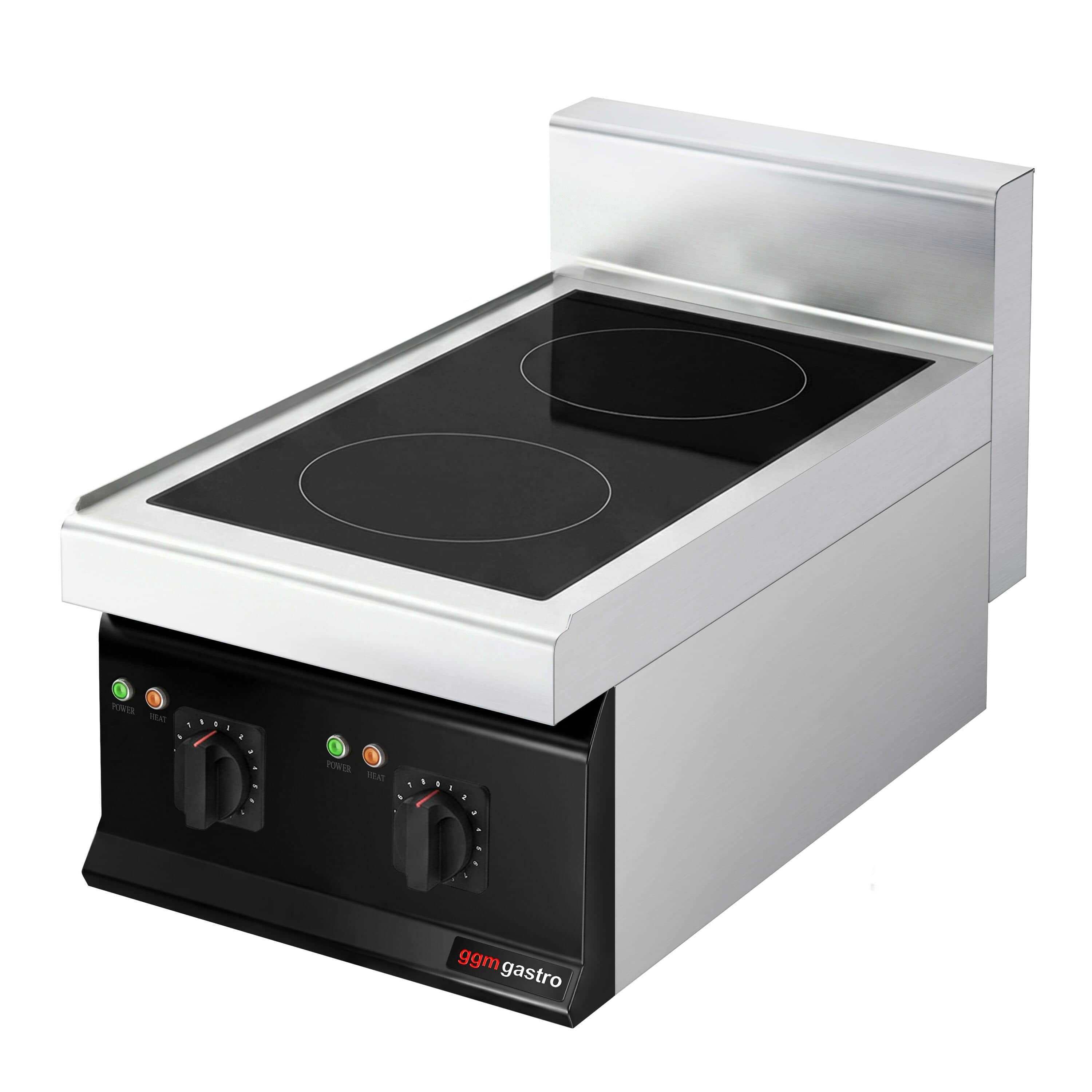 Plită profesională cu inducție - seria 700 - 400x700x(H)420 mm - 7 kW - 2 zone de inducție — 5