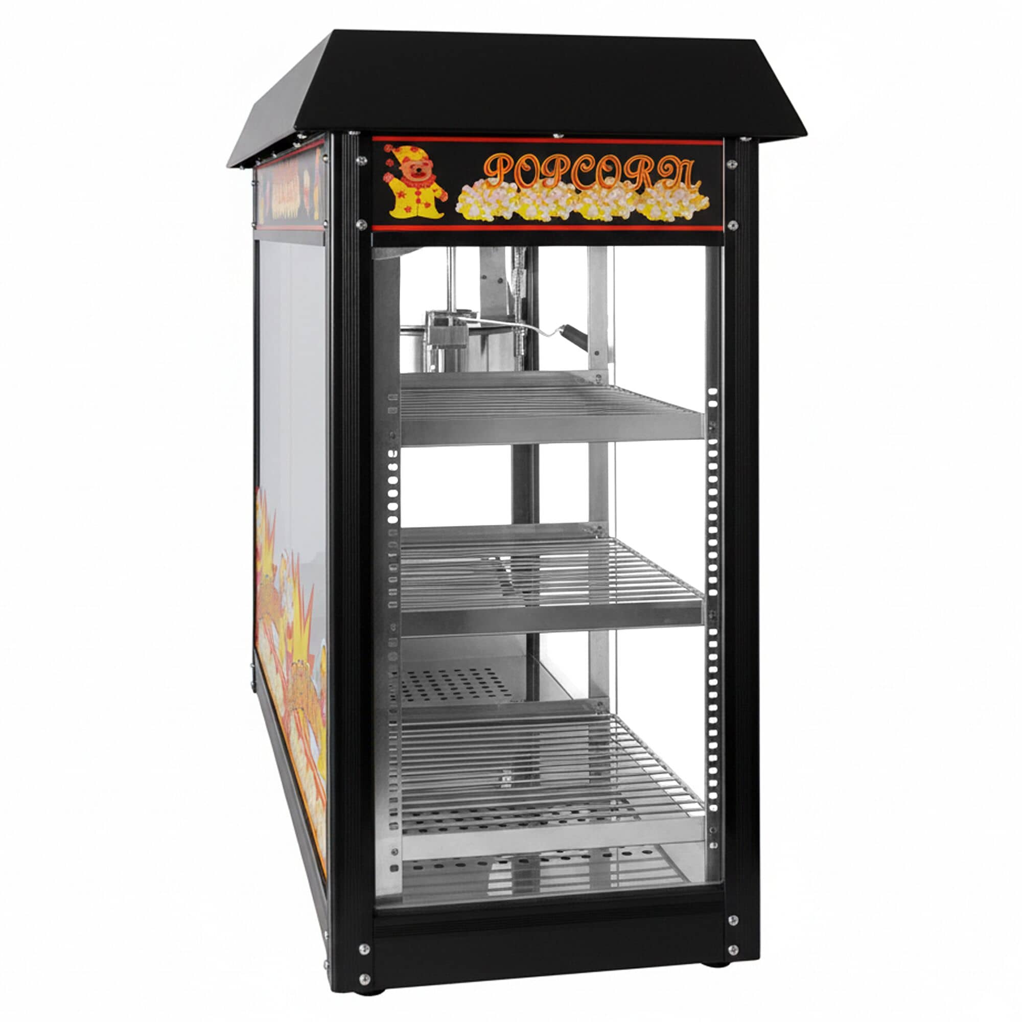 Aparat de popcorn – 5 kg/h – cu 3 rafturi încălzite — 9