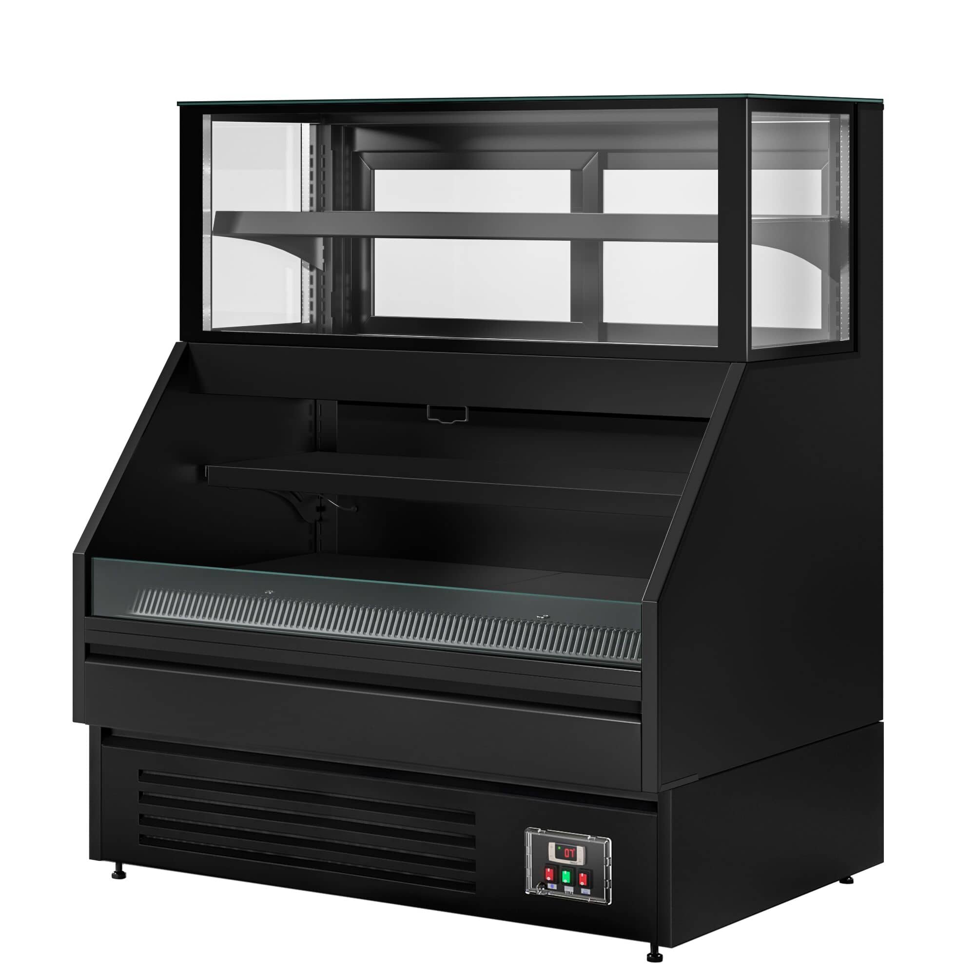 Vitrină frigorifică Helsinki - 1200x800 mm - 199 L - culoare negru - uși glisante (din sticlă) - cu 4 rafturi — 8