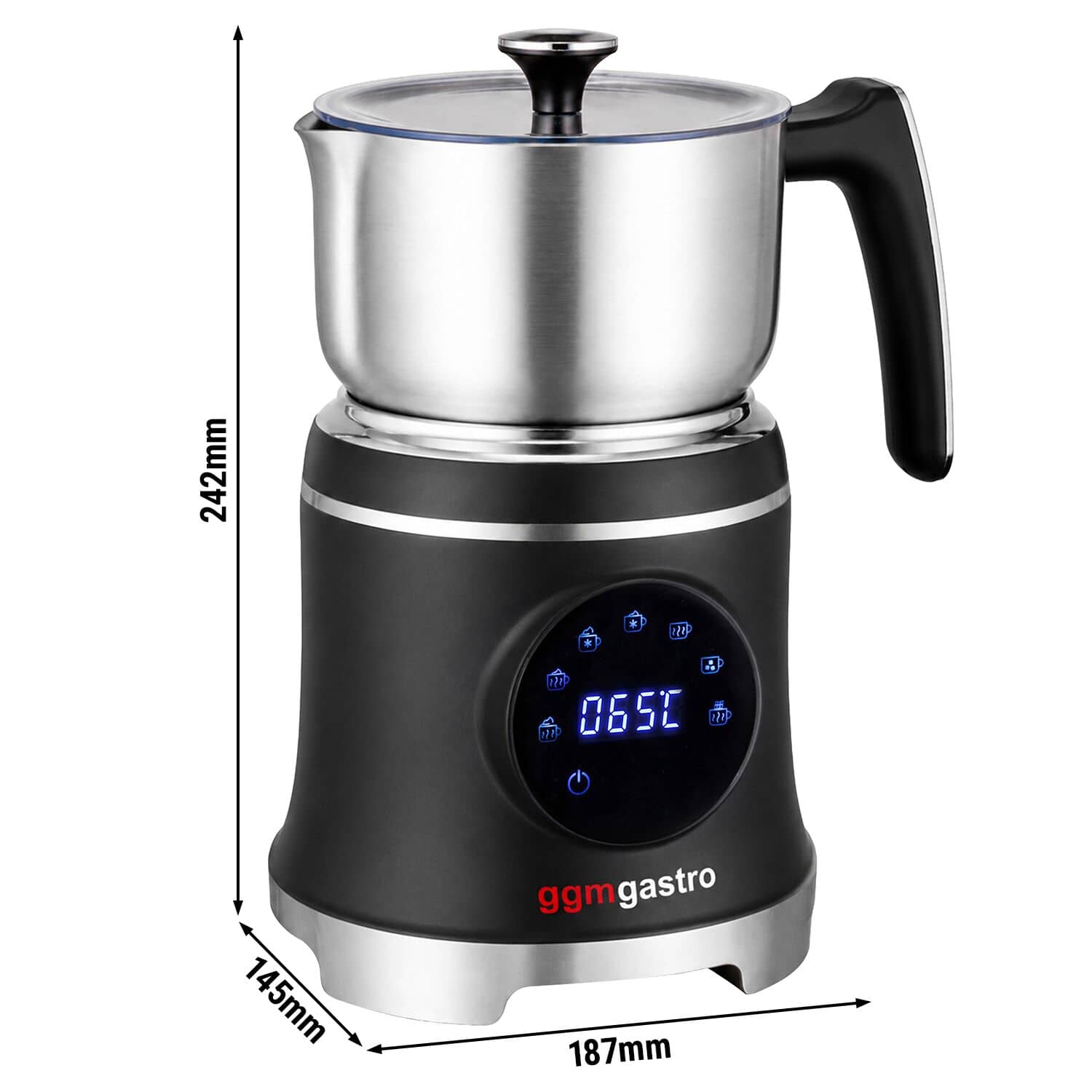 Aparat pentru spumarea ciocolatei și a laptelui – 600 ml – 7 programe – ecran tactil — 3