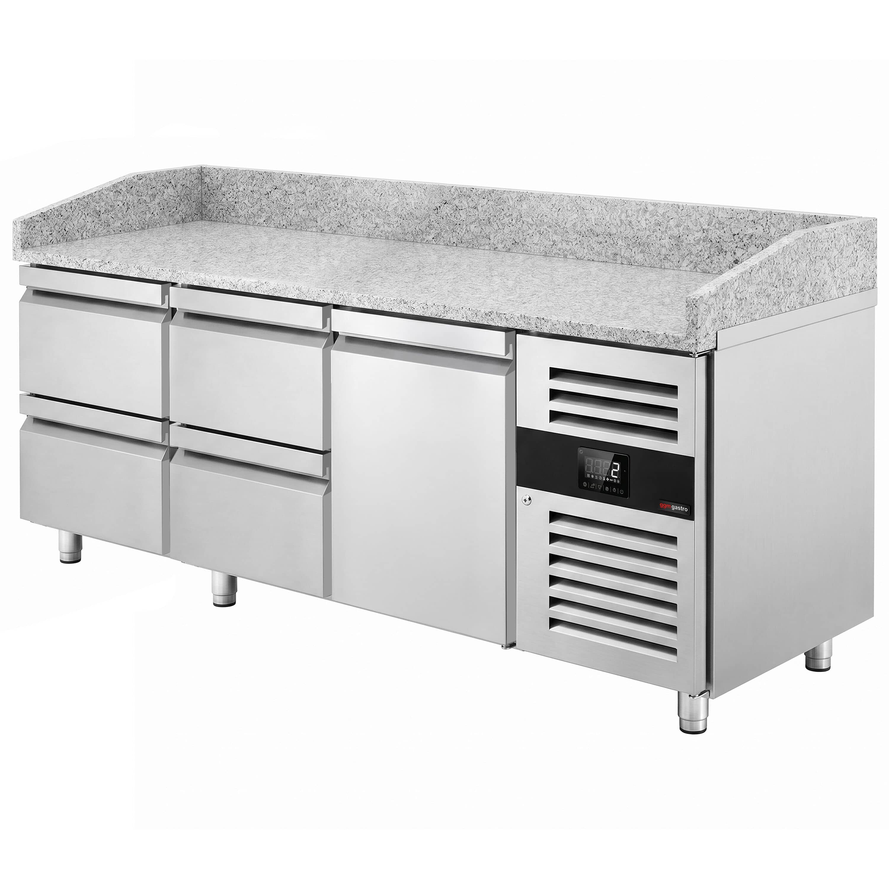 Vitrină frigorifică pentru pizza ECO – 2000 x 800 mm – cu 1 ușă și 4 sertare — 7