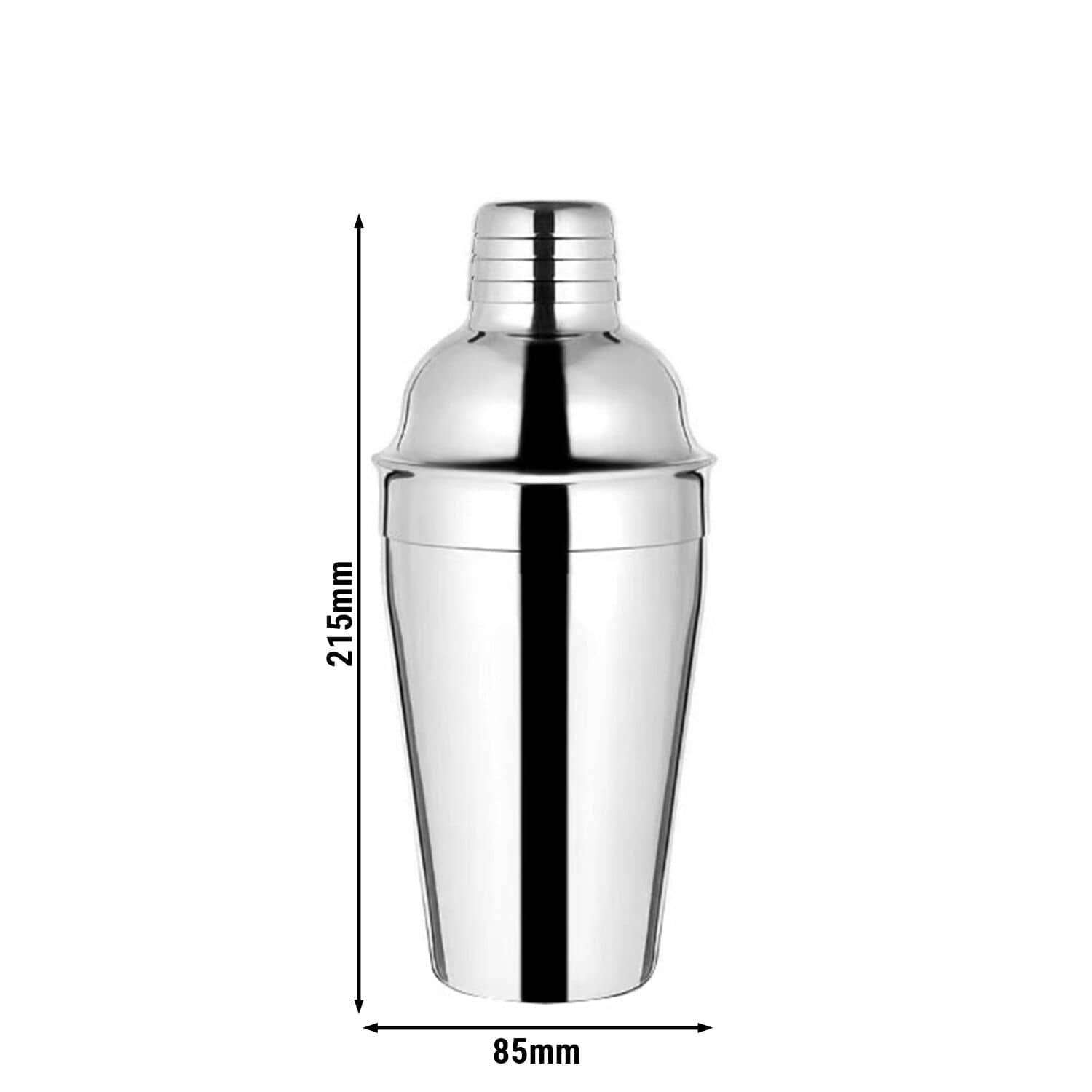 Shaker pentru cocktailuri – oțel inoxidabil – 550 ml — 3