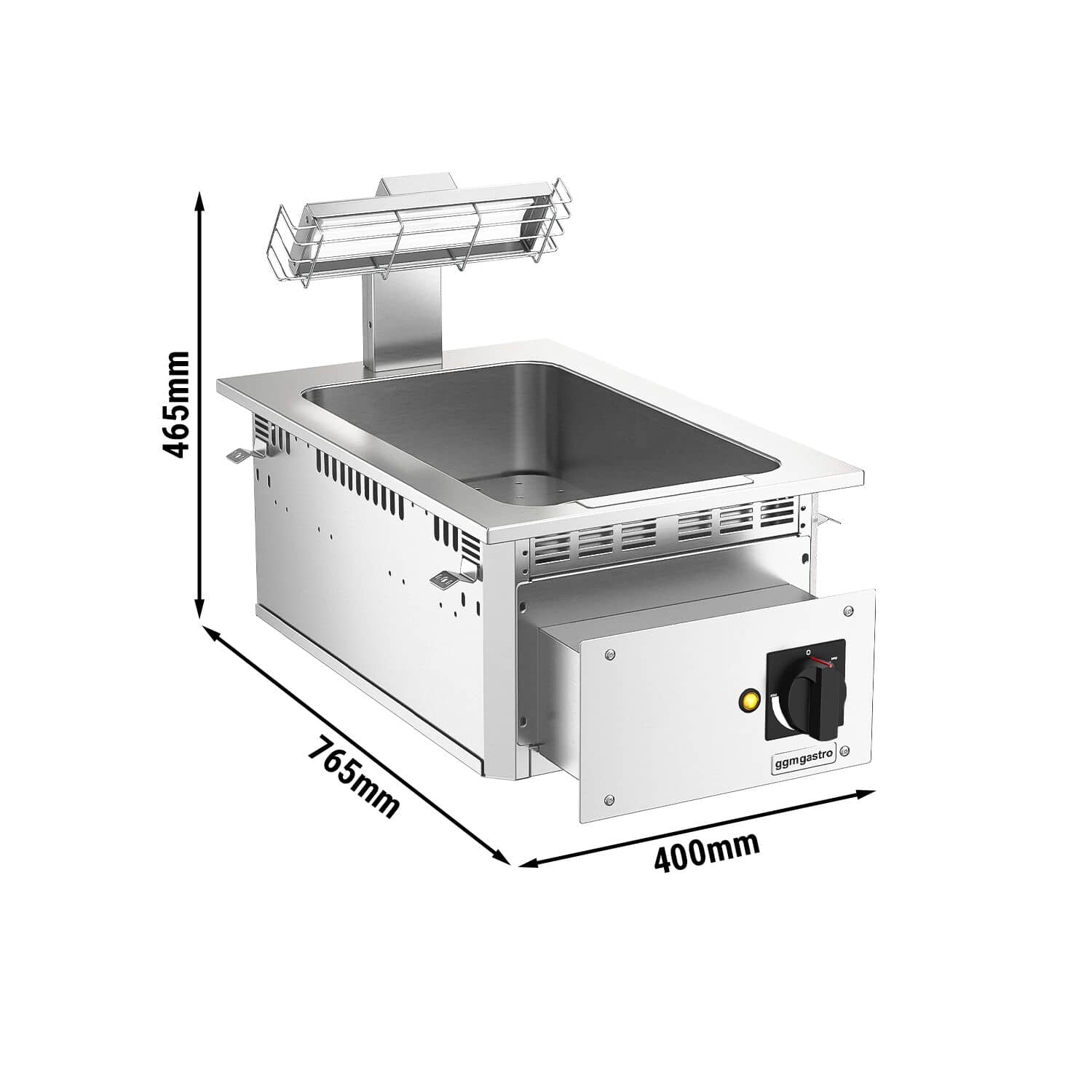 Încălzitor electric de cartofi prăjiți incorporabil- 1 kW - 1x GN 1/1 — 3