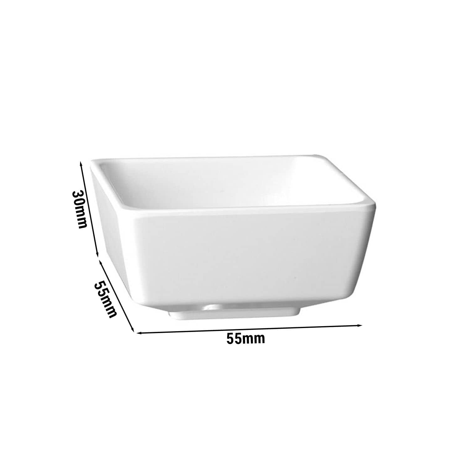 (36 buc) Vas ramekin - FLOAT - Melamină - 30 ml - 55x55 mm - Alb — 3