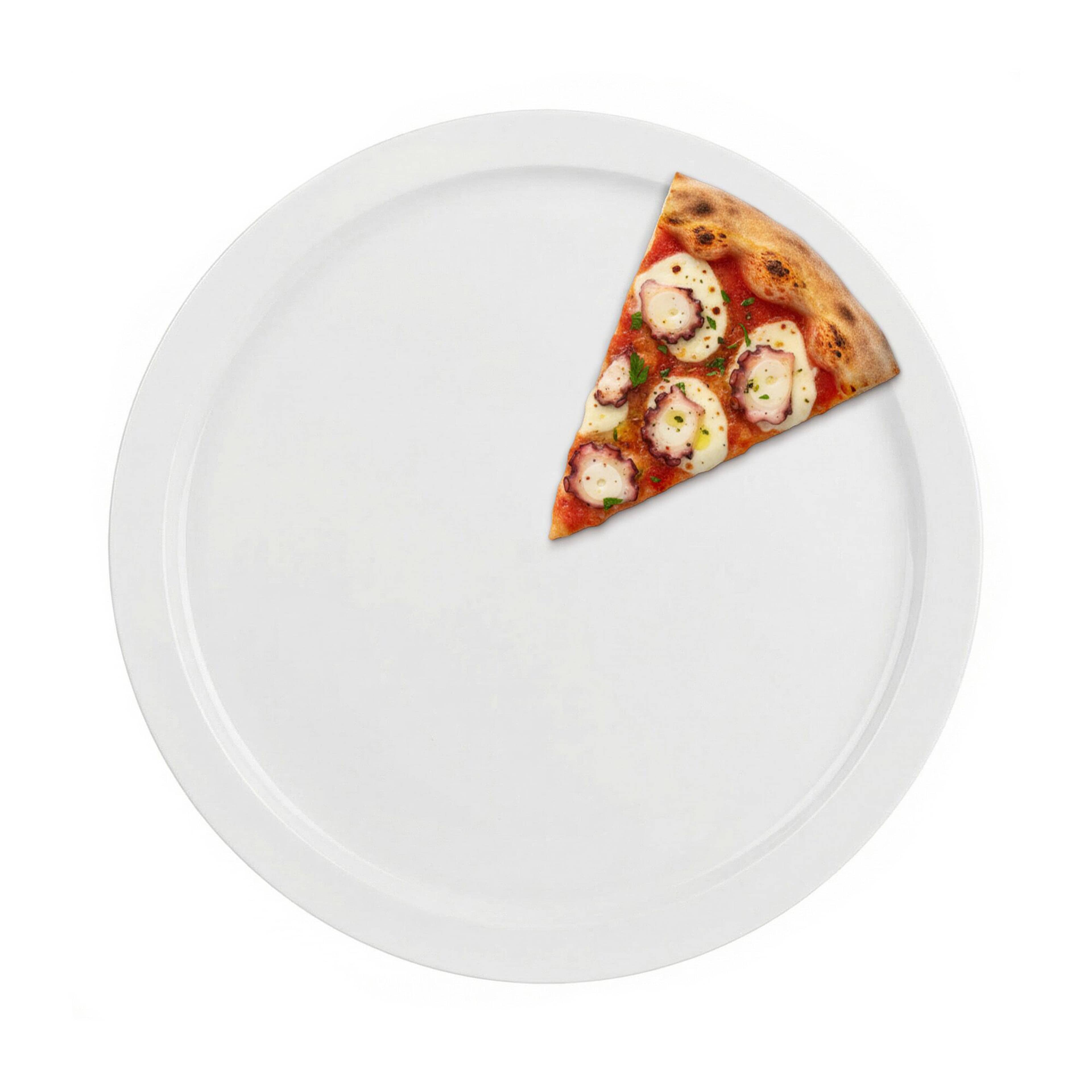 (24 buc.) Farfurii pentru pizza – policarbonat – Ø 320 mm – alb — 2
