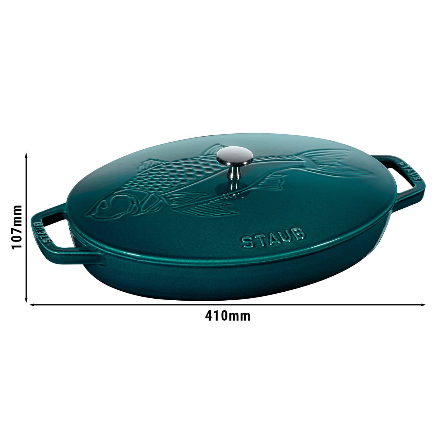 STAUB | SPECIALITIES - Tavă de cuptor cu capac - ovală - 330mm - fontă - La-Mer — 3