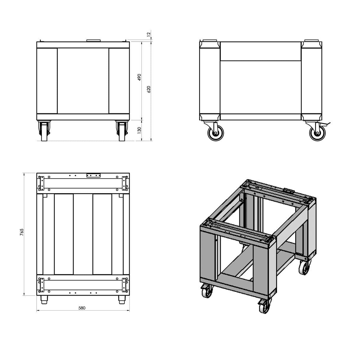 Suport inferior din oțel inoxidabil - pentru cuptor tunel DPZ3030E — 4