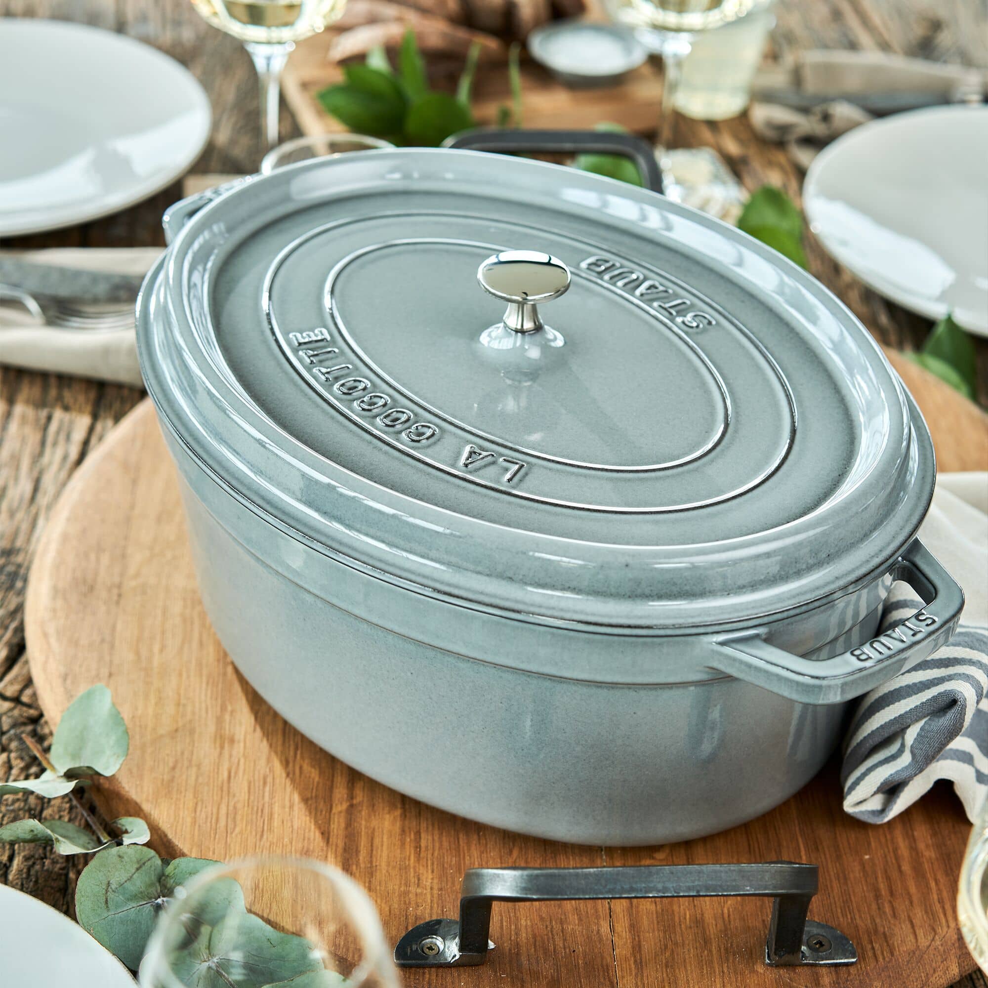 STAUB | LA COCOTTE - Cocotte - ovală - 310mm - fontă - gri grafit — 7