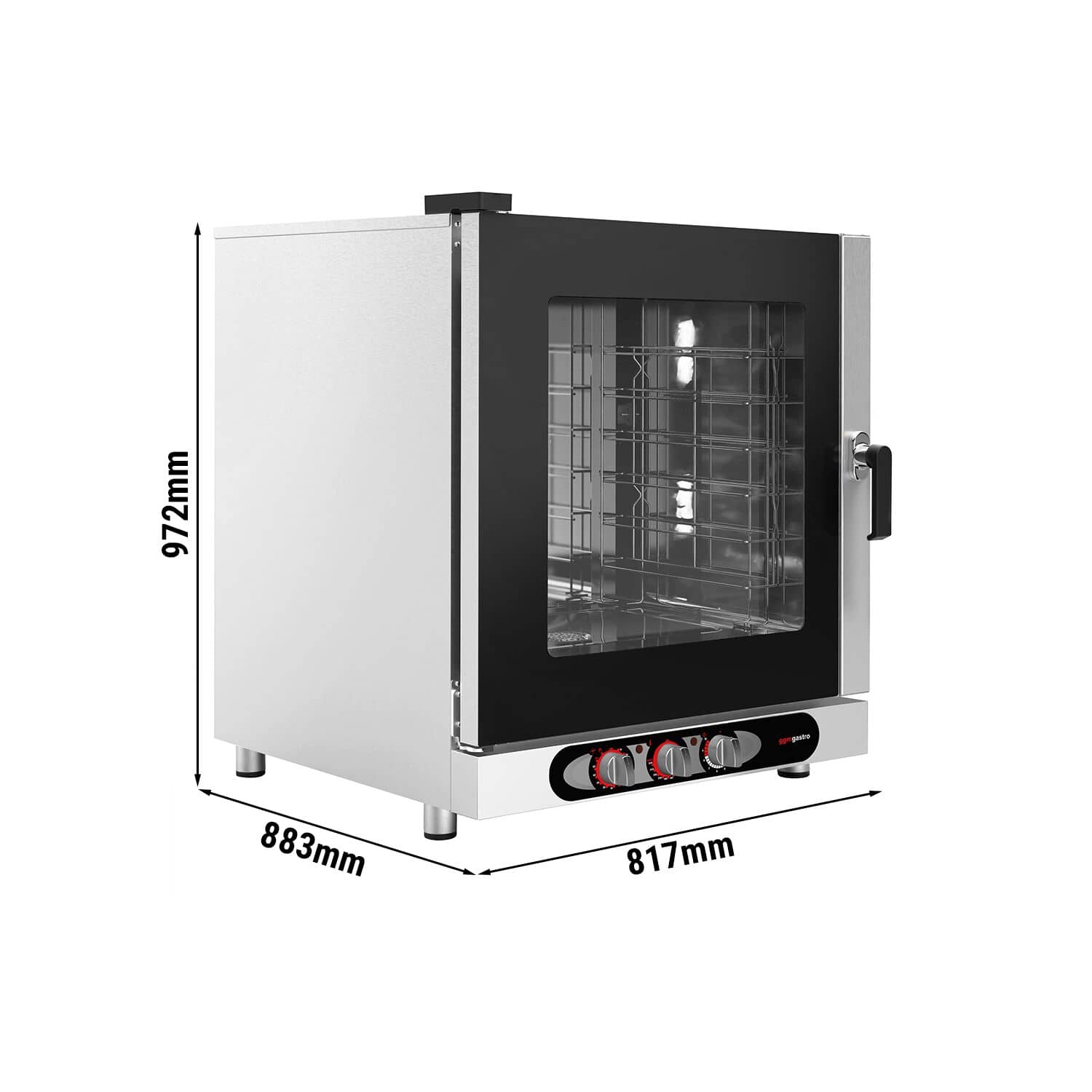 Convectomat – cu acționare manuală – 6x GN 1/1 sau 6x EN 600x400 — 3