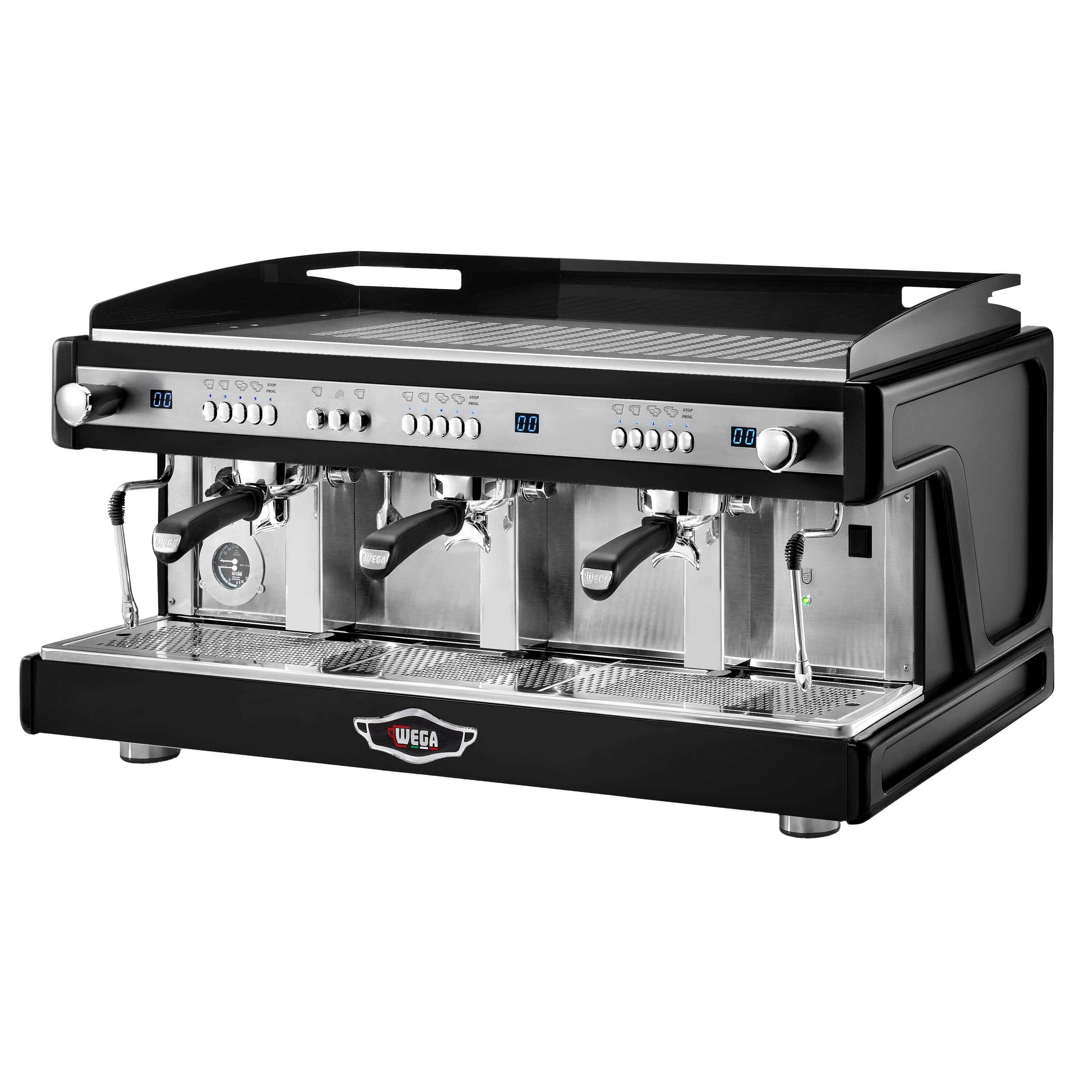 WEGA | AIRY - Espressor - 3 grupuri - 5,6 kW - cu contor de doze - Negru — 5