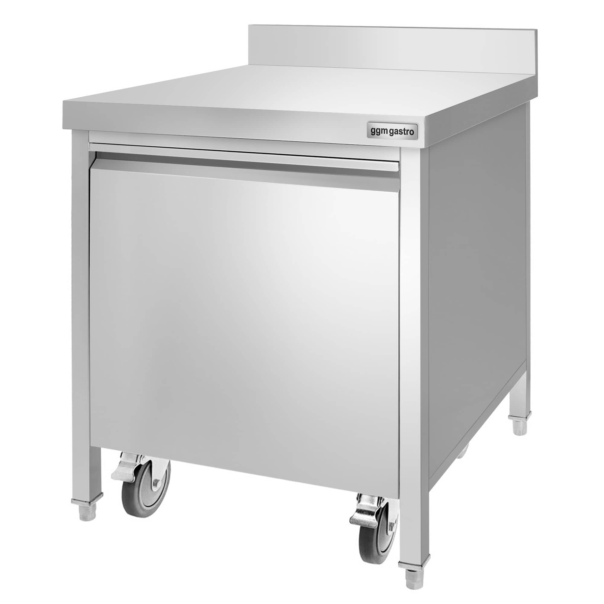 Coș de gunoi - pe roți - 50 litri - 700x700x970 mm - cu extragere frontală, coș interior detașabil, deschidere și închidere silențioasă - oțel inoxidabil — 5