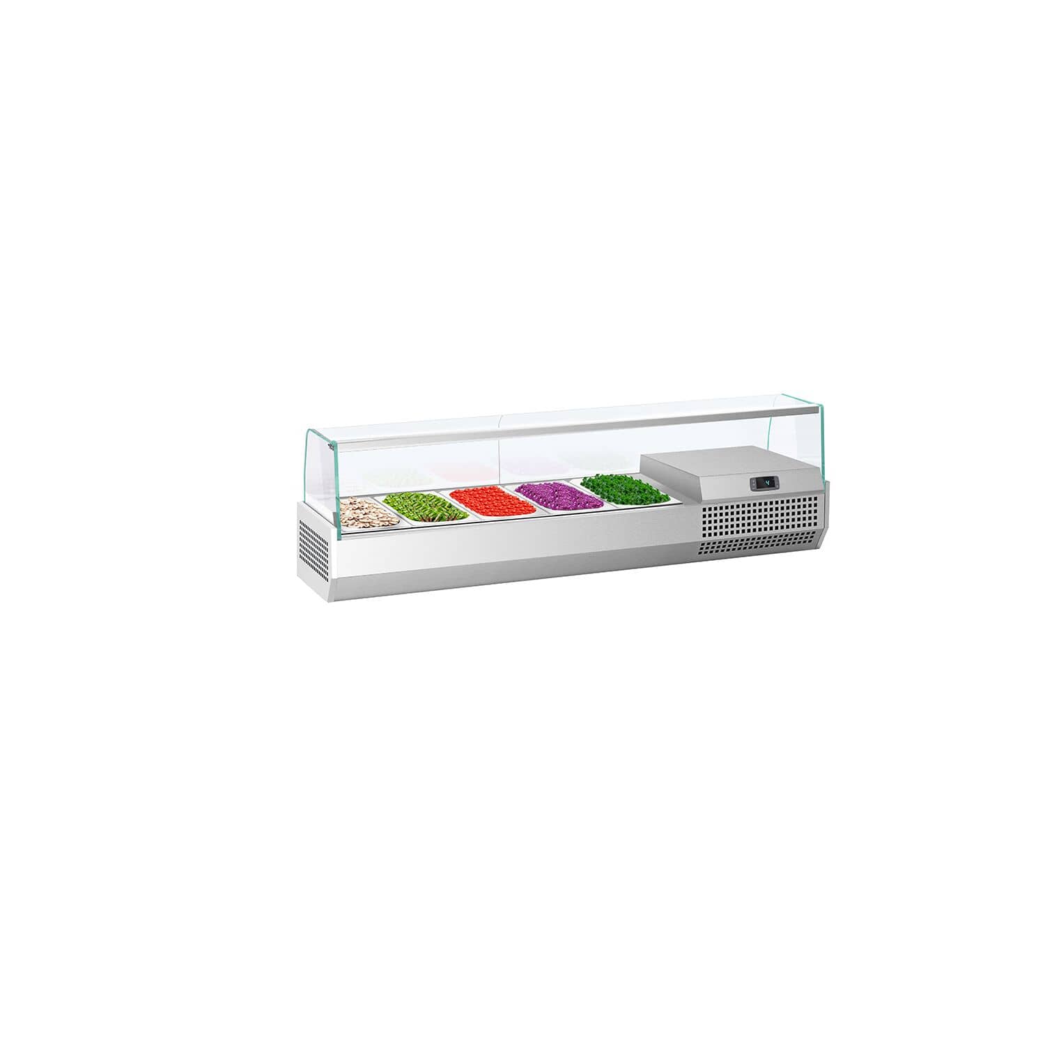 Vitrină frigorifică de ingrediente PREMIUM PLUS - 1493x413 mm - 5x GN 1/3 — 2