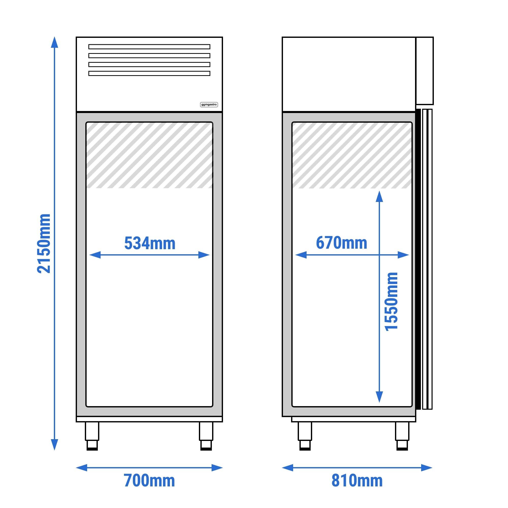 Frigider pentru ciocolată din oțel inoxidabil PREMIUM - GN 2/1 - 700 litri - cu 1 ușă — 11