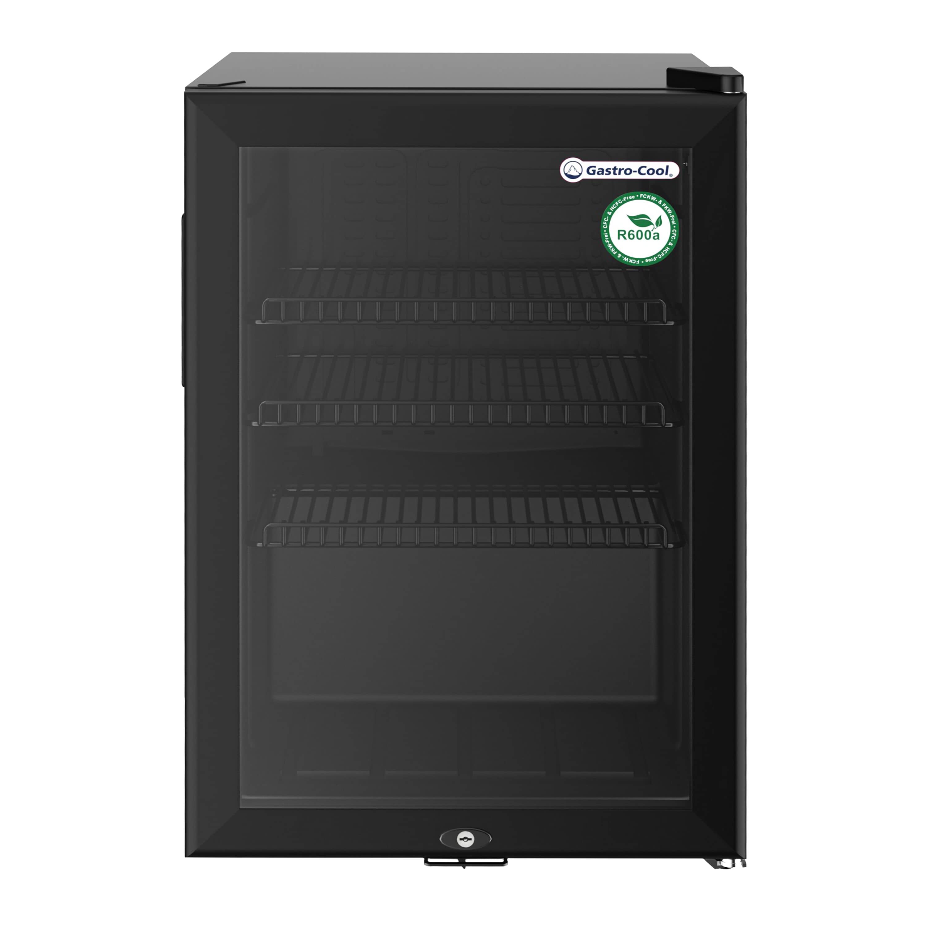 GASTRO-COOL | Frigider mini bar - 430mm - 62 litri - cu 1 ușă din sticlă și iluminare LED - Negru — 5