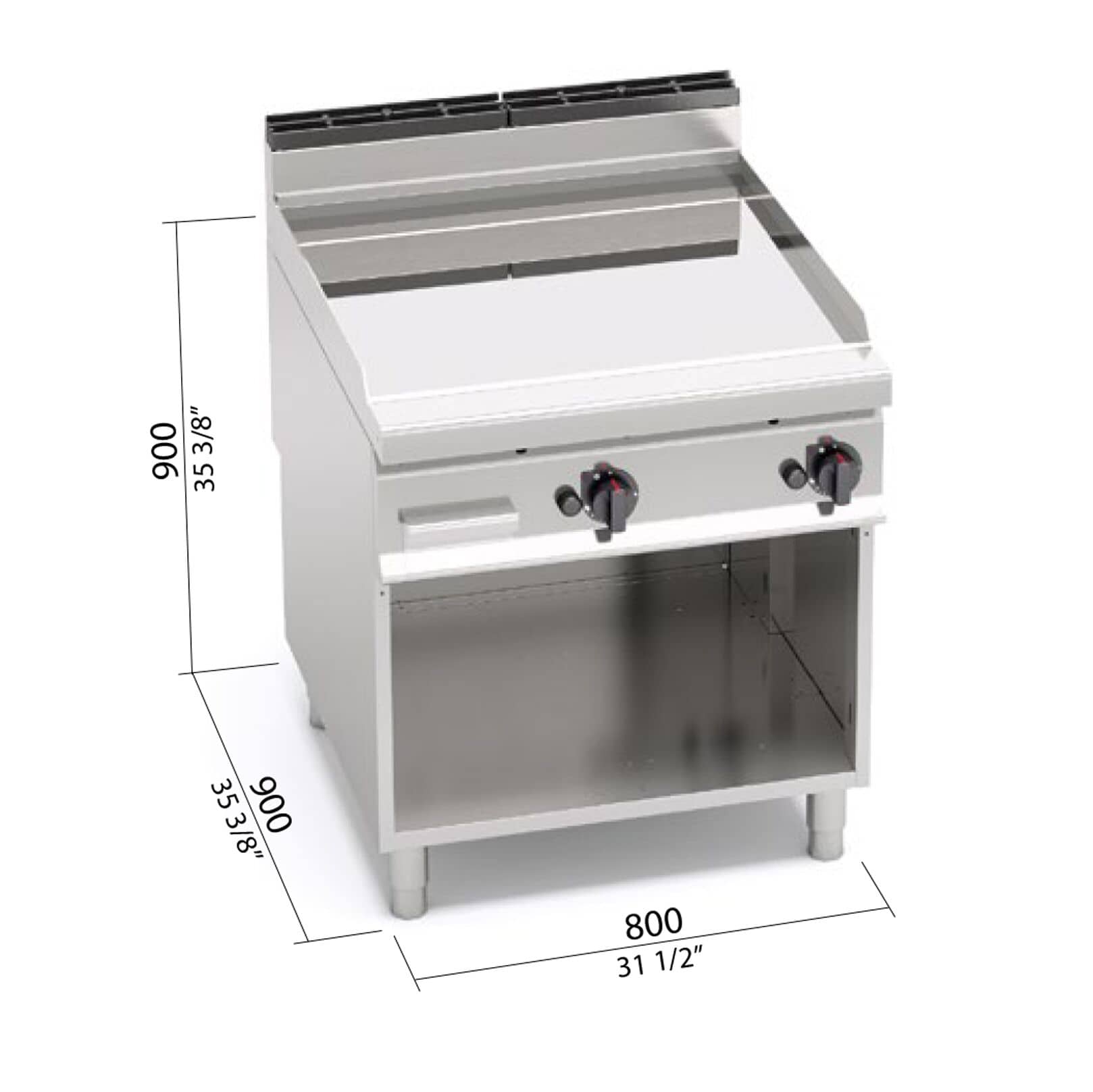 Plită de gătit pe gaz – 20 kW – netedă – cu finisaj lucios — 4