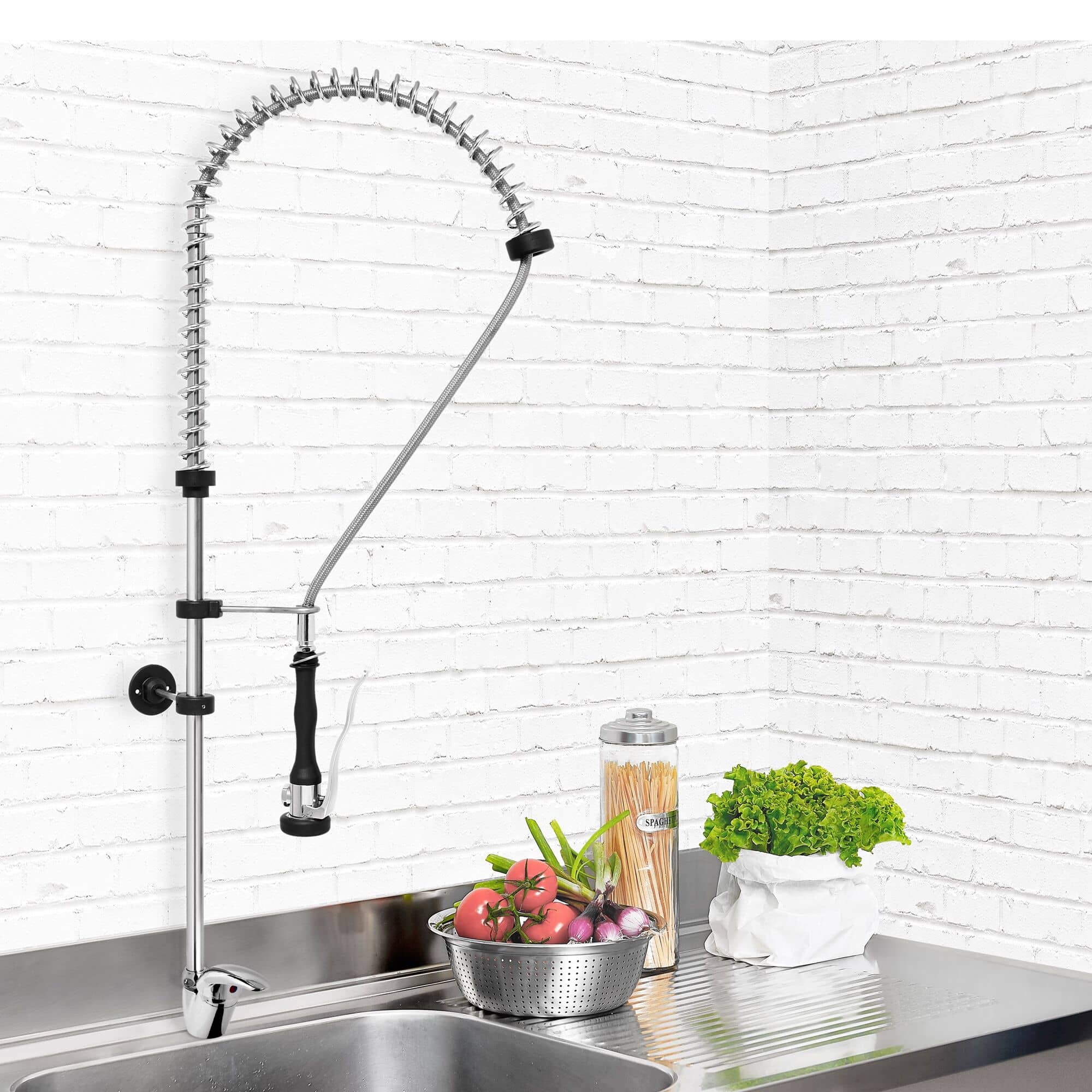 Duș de vase cu un singur orificiu 5000 – cu baterie monocomandă – pentru montare pe perete — 4