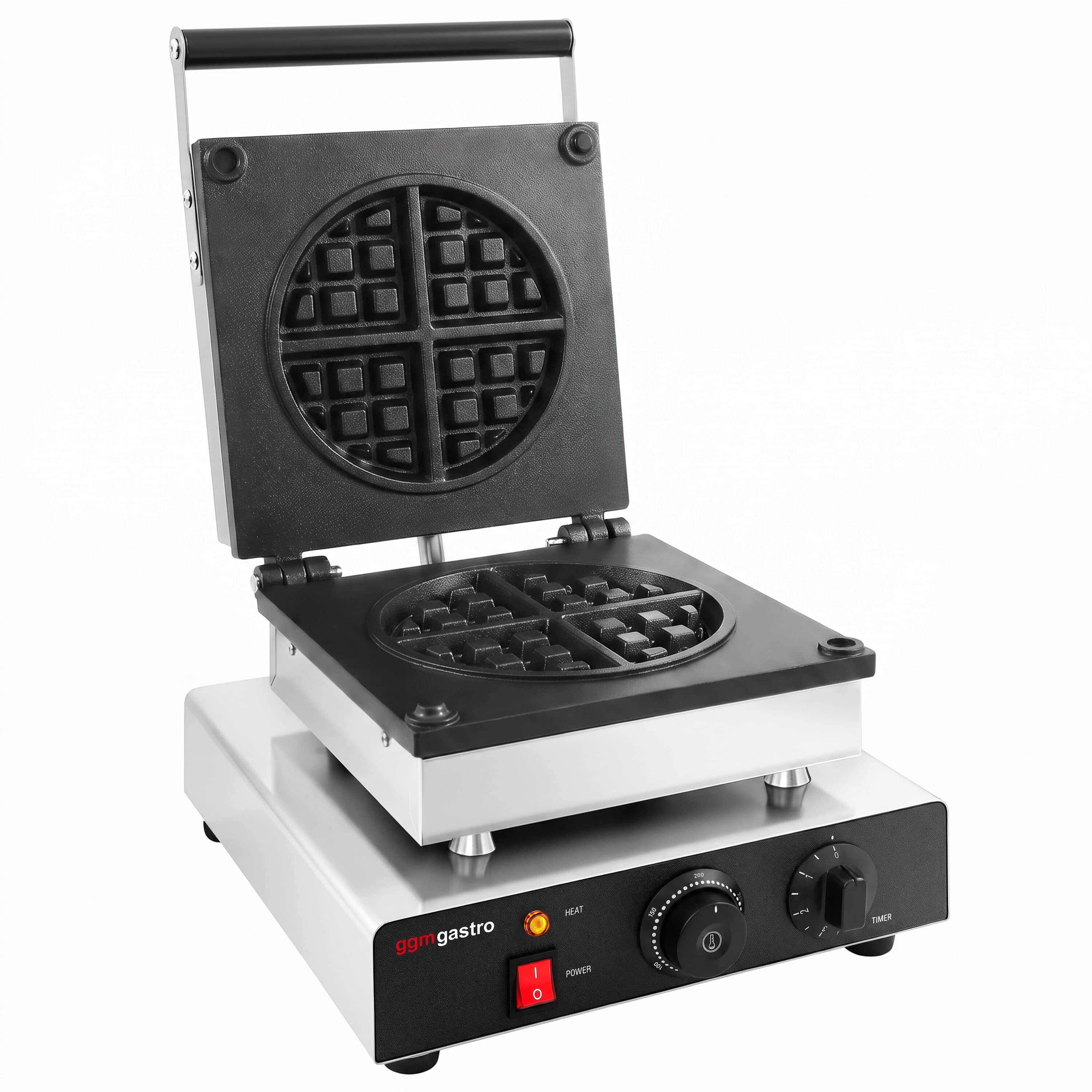 Aparat de vafe – individual – manual – 1,75 kW – Formă: vafă americană – plăci de coacere cu strat de teflon — 4