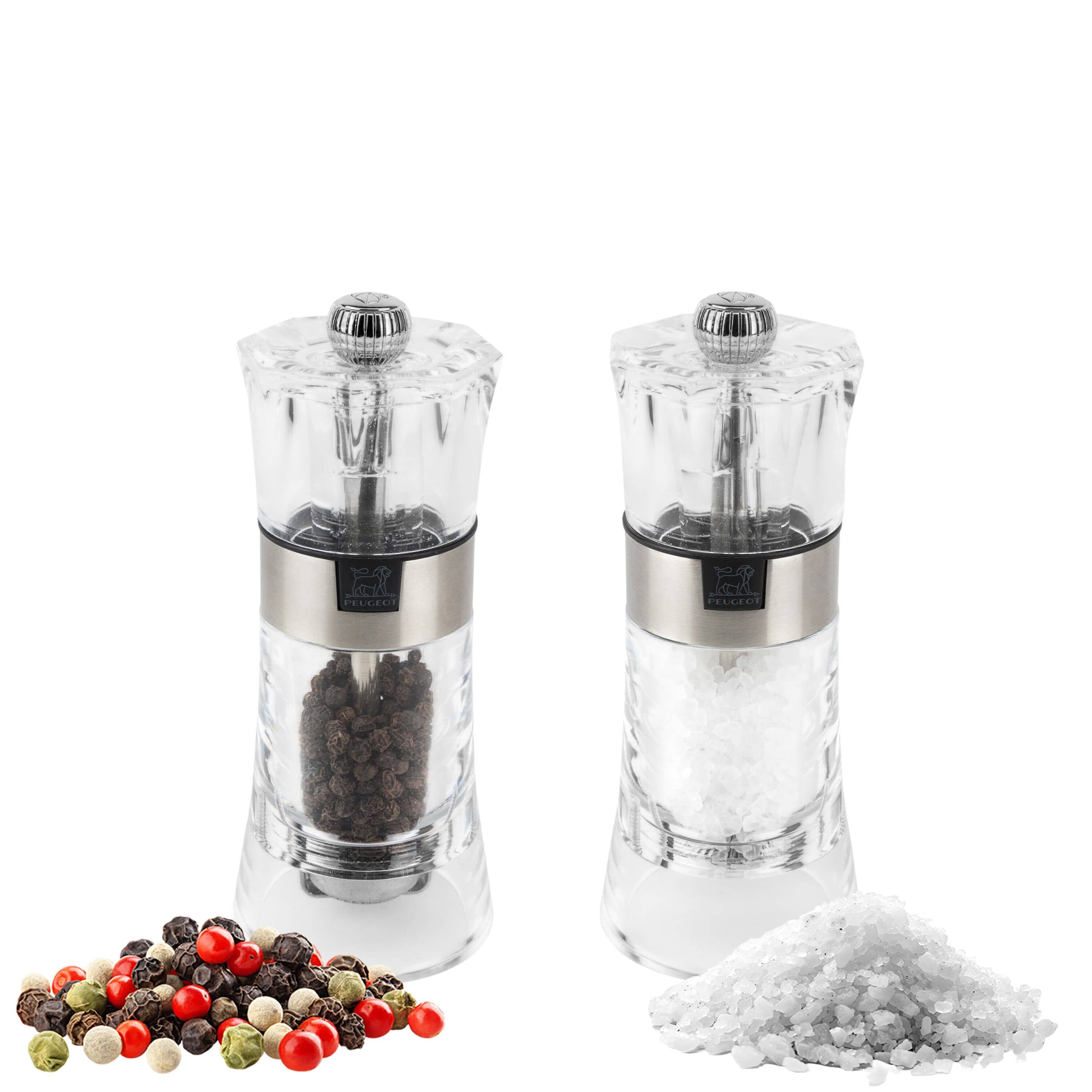 (6 bucăți) PEUGEOT | OSLO - Râșniță pentru sare și piper - Acril - Înălțime: 140 mm — 2