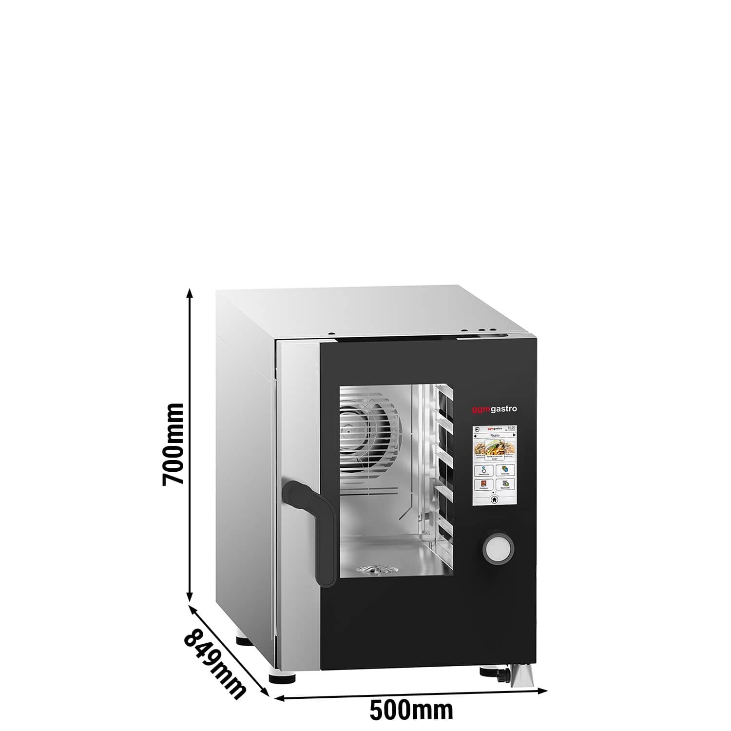 Cuptor convecție abur - Touchscreen - Ecran tactil - 6x GN 1/1 - incl. Sistem de spălare & Sondă de temperatură — 3