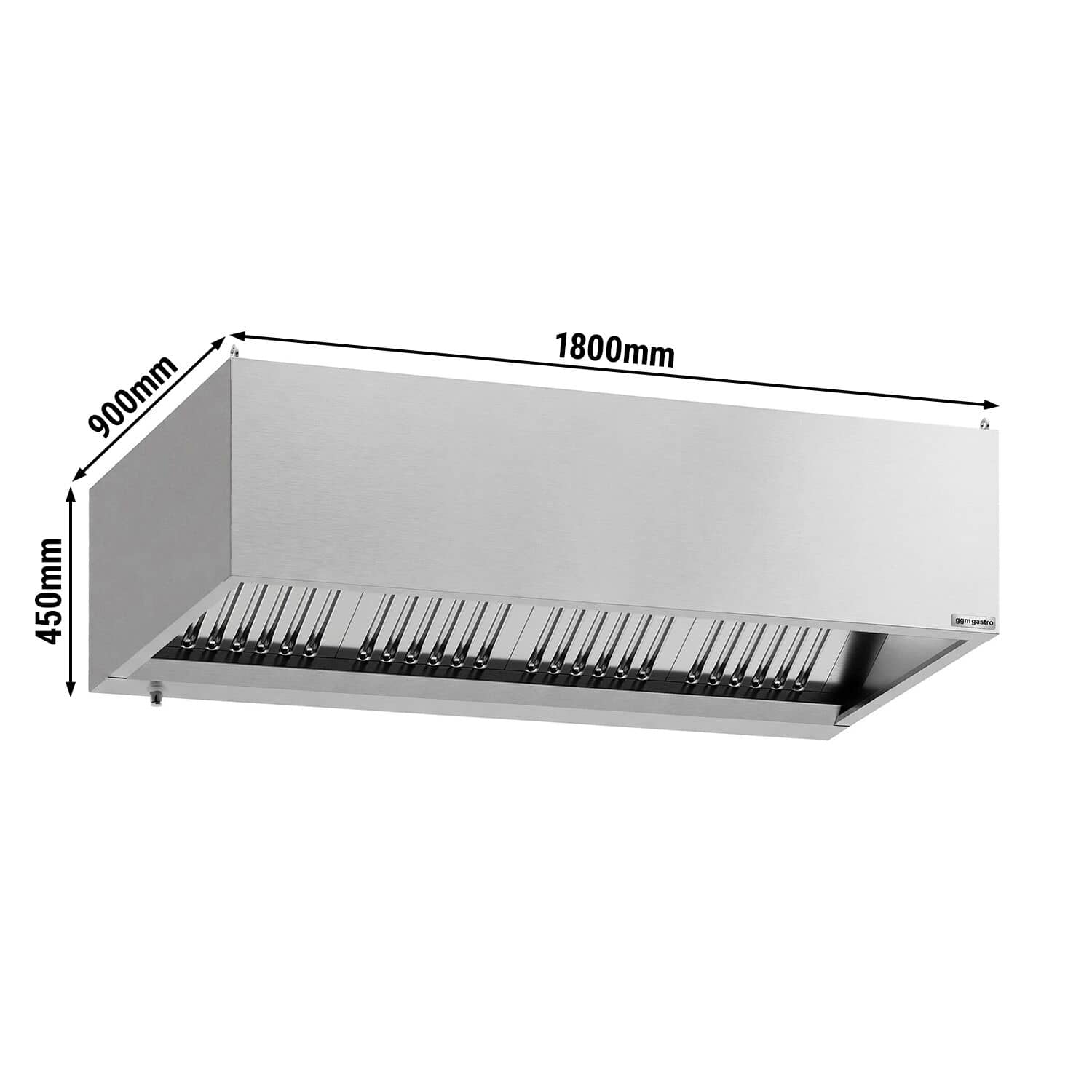 Hotă tip cutie – 1800 mm – cu filtru și lampă — 3