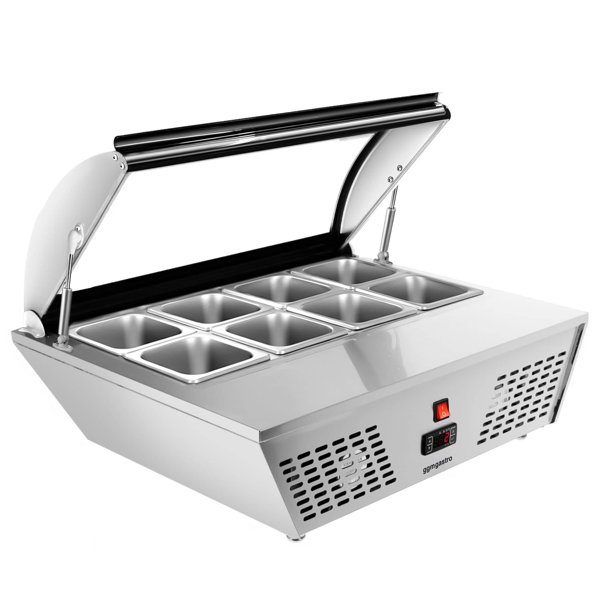 Vitrină frigorifică de masă / vitrină de suprapunere – 67 litri – 760 mm – pentru 8 tăvi GN 1/6 sau 4 tăvi GN 1/3 — 4
