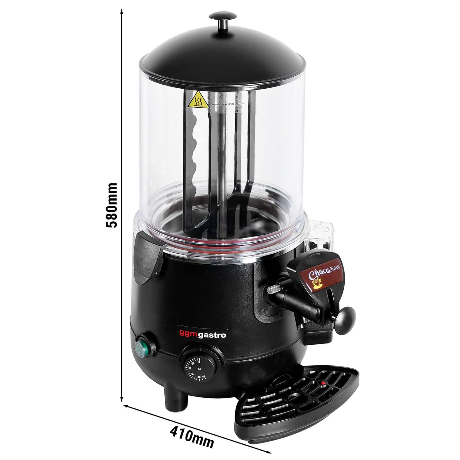 Distribuitor de ciocolată caldă – 10 litri – 1 kW – Negru — 3